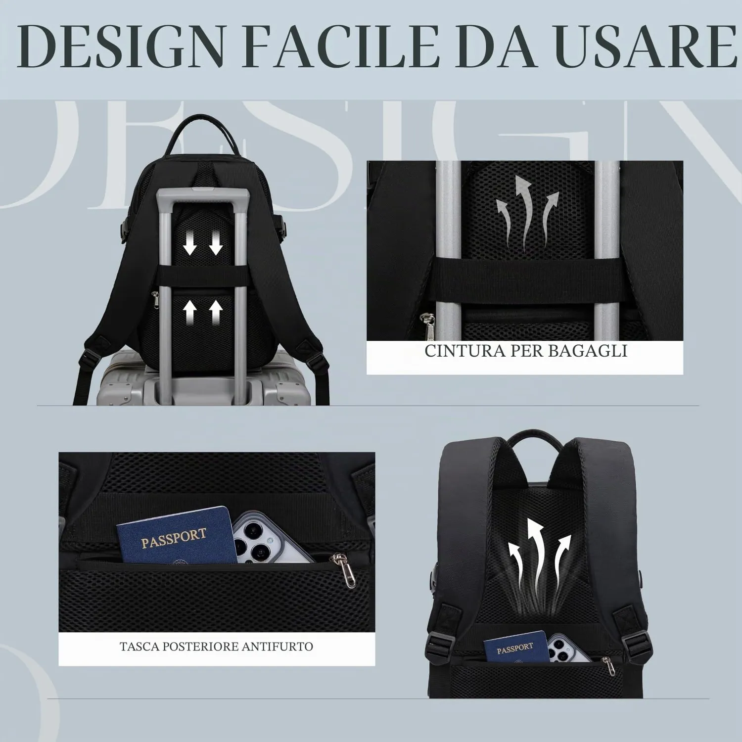 Lossga Zaino 40x20x25 Bagaglio Mano 20L sotto sedile
