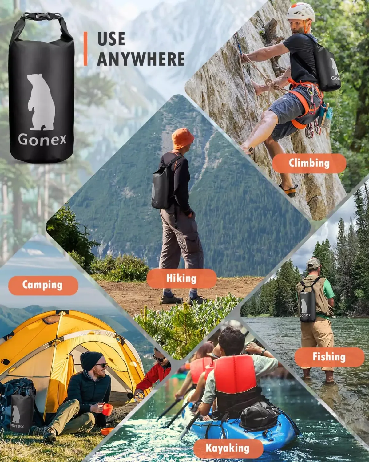 Gonex Bear Proof Bag Kit sacca orso 10L impermeabile