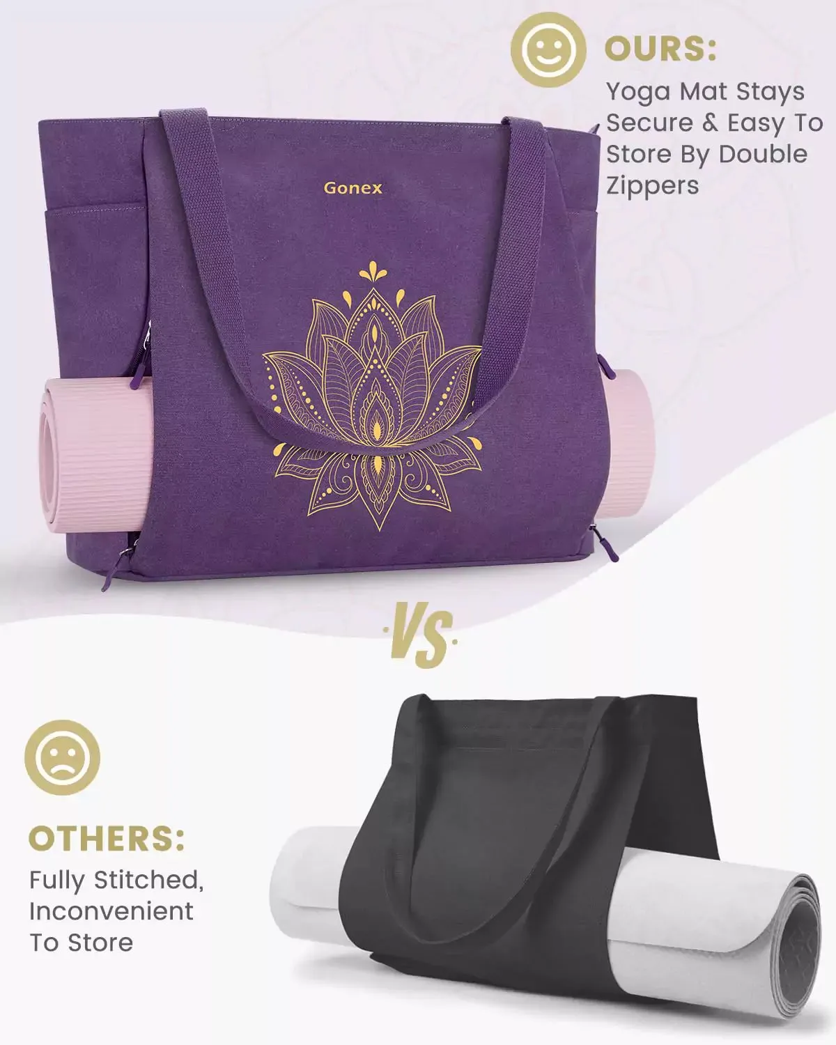 Gonex XL borsa porta tappetino yoga in tela