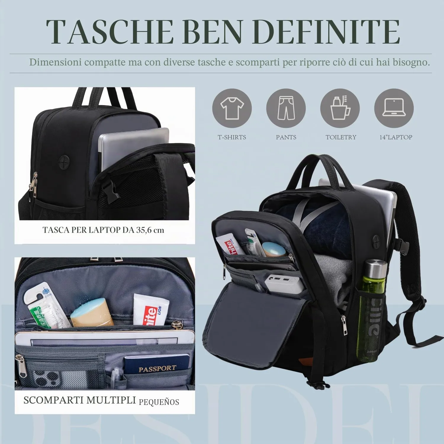 Lossga Zaino 40x20x25 Bagaglio Mano 20L sotto sedile