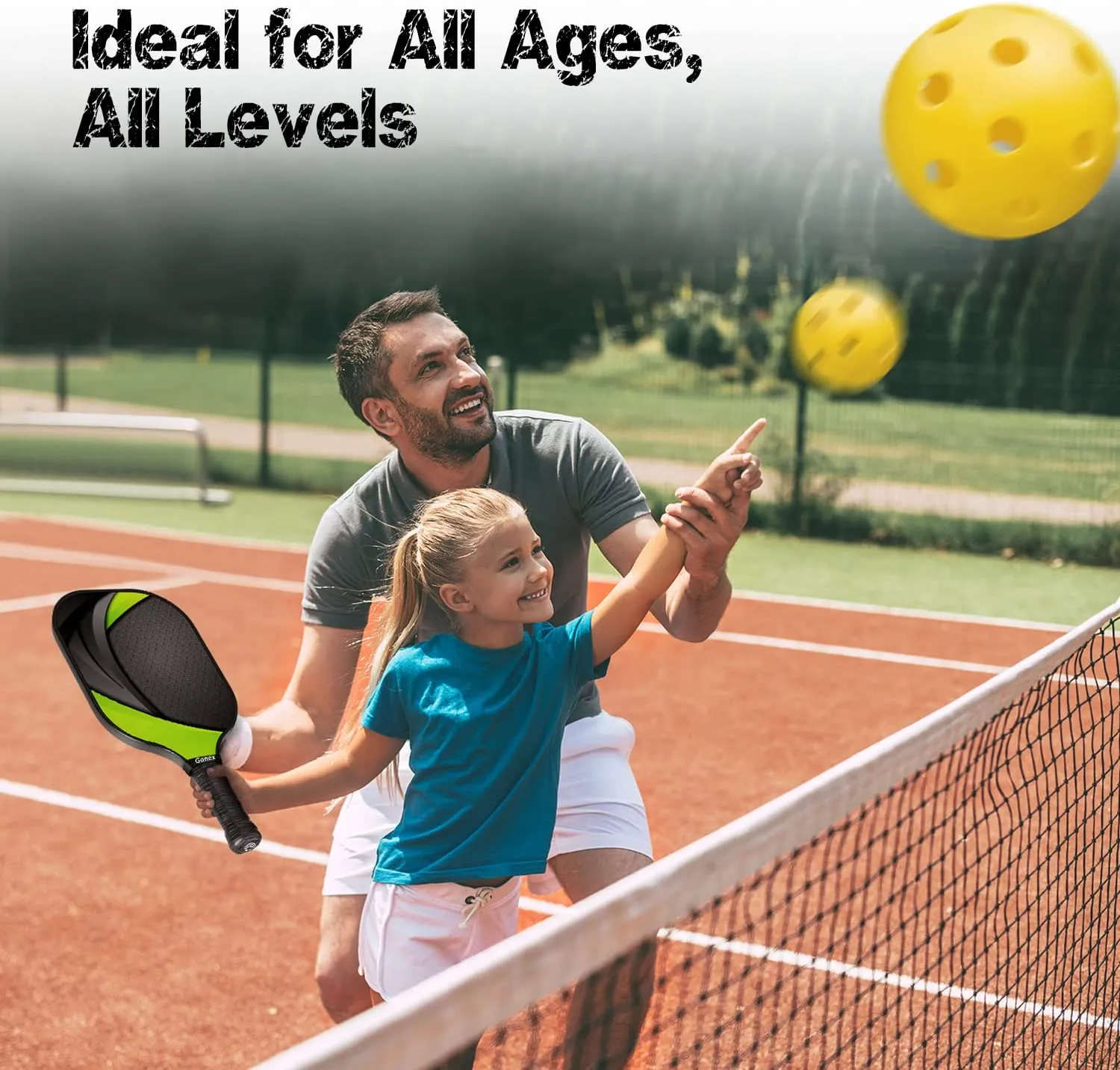 Gonex Set Racchette Pickleball Grafite
