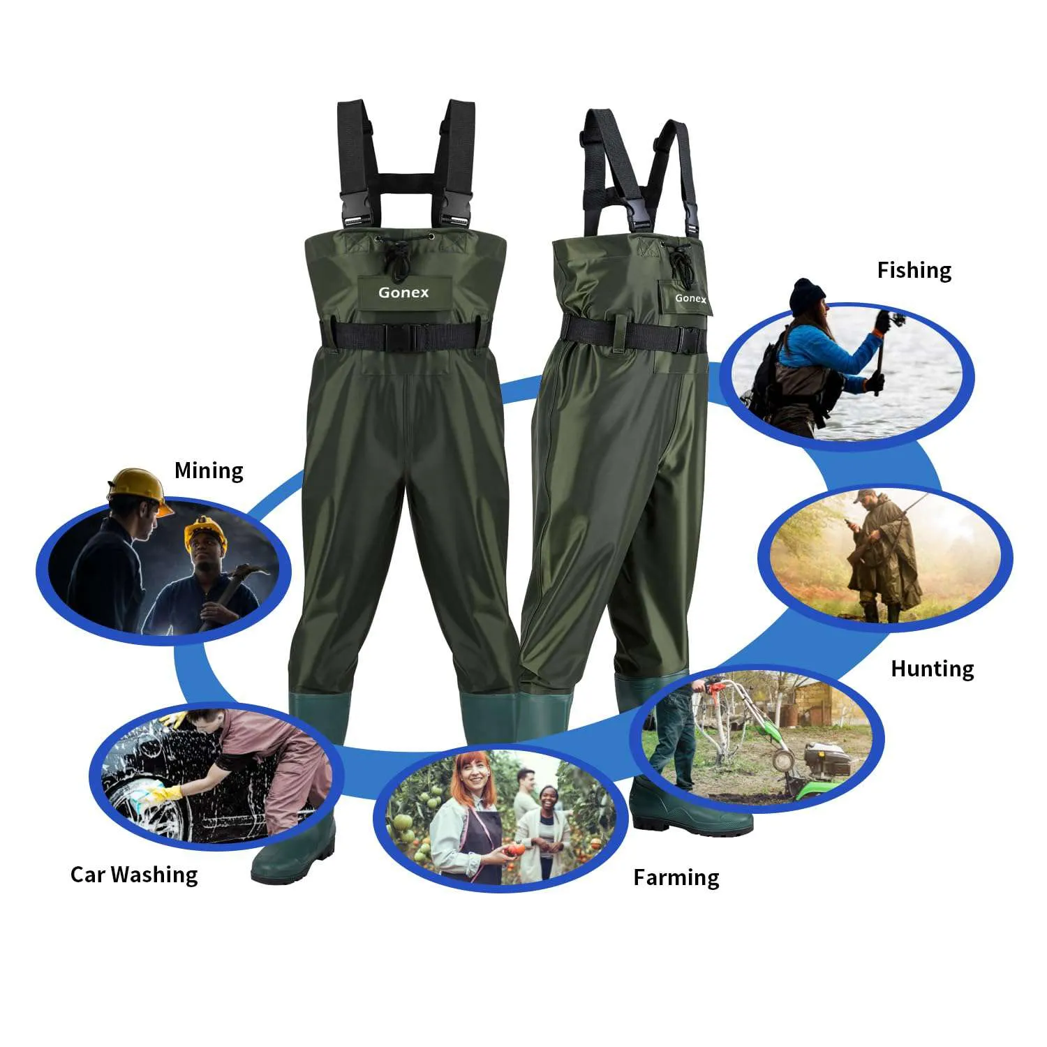Gonex Chest Wader stivali pesca impermeabili