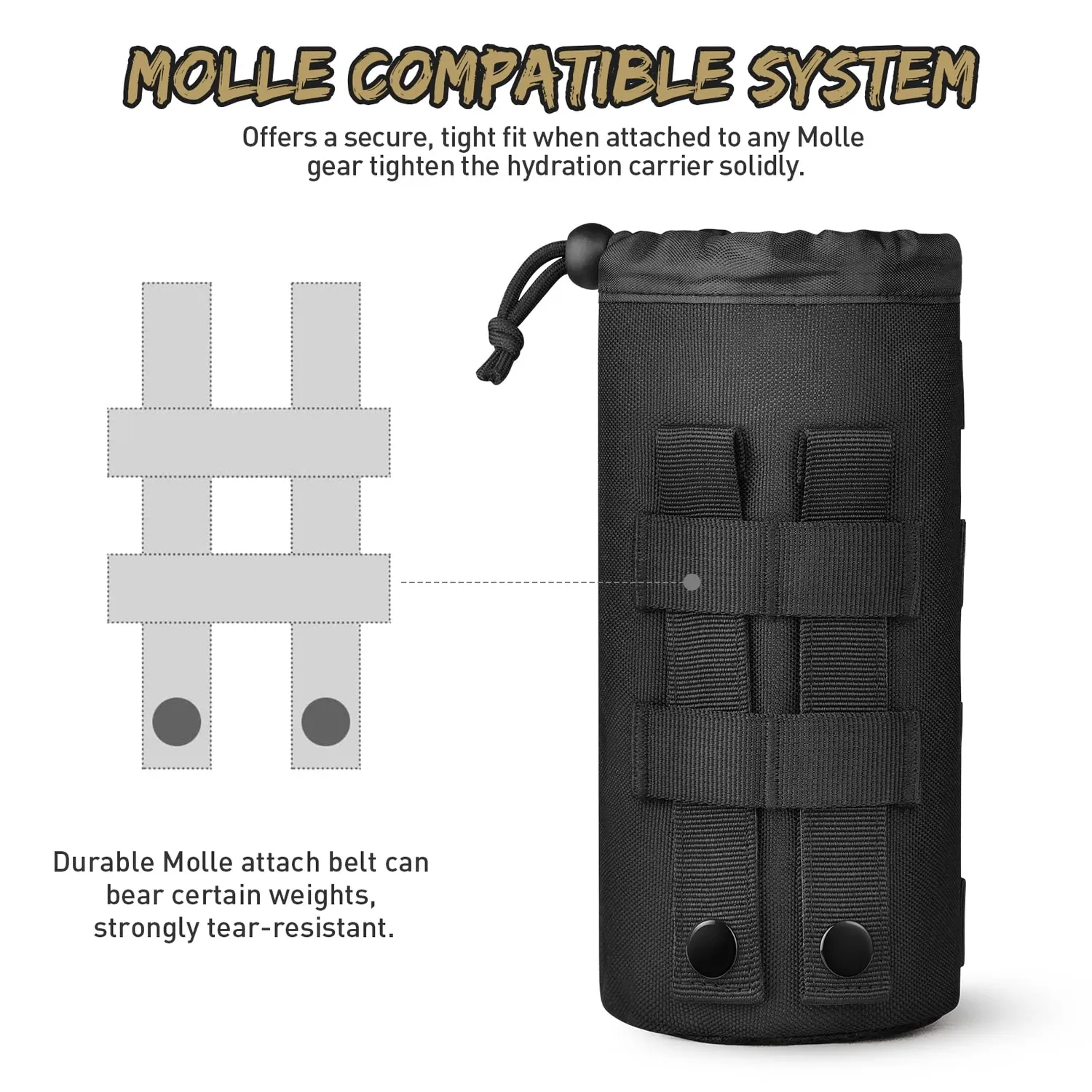 Gonex Tactical Military MOLLE porta borraccia