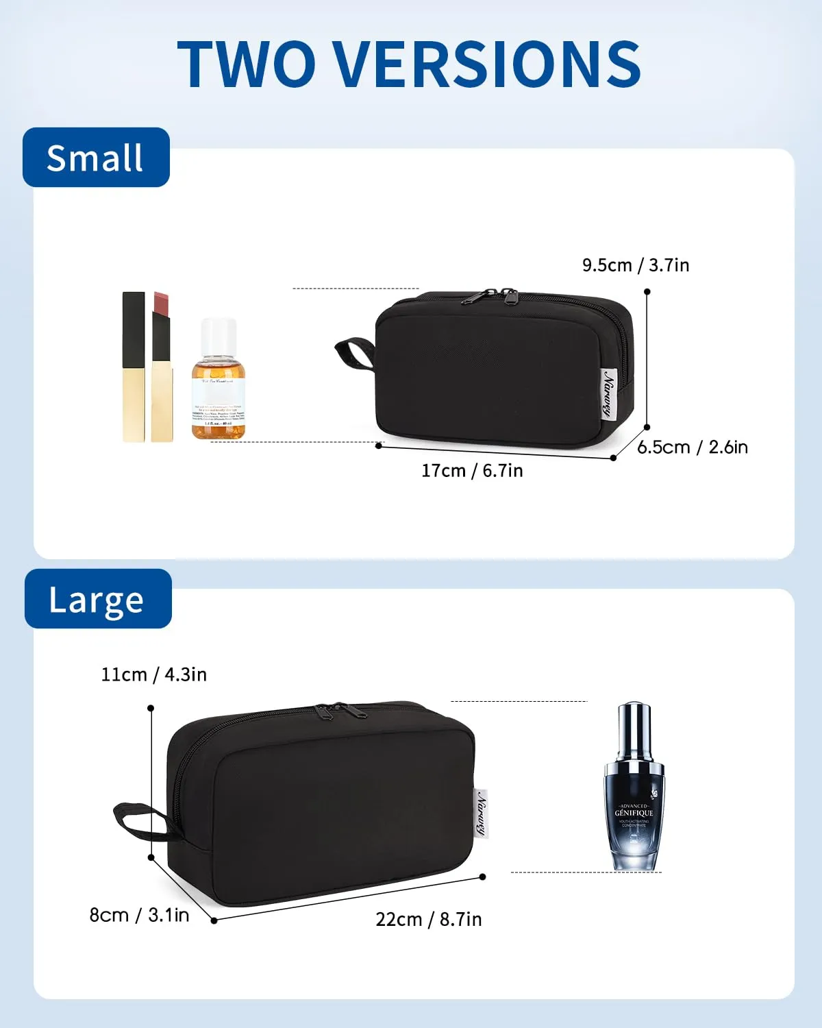 Narwey NW5207 Pochette Trucco con Maniglia Idrorepellente