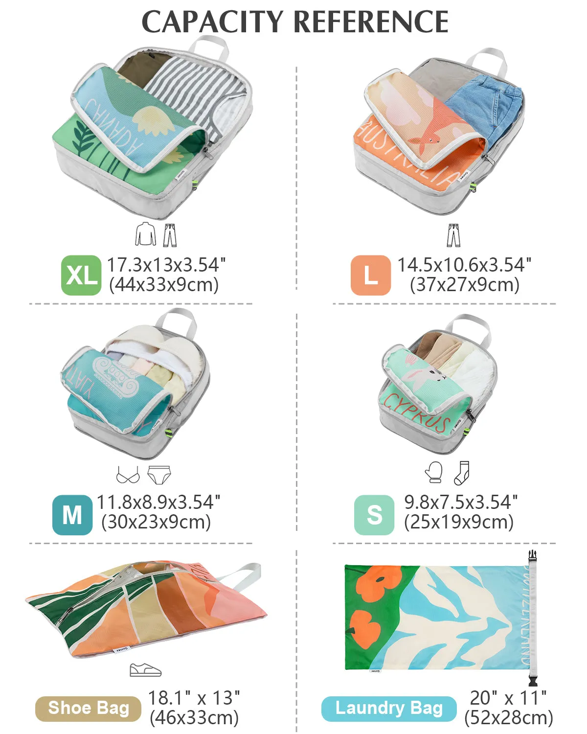 Gonex organizer valigia compressione