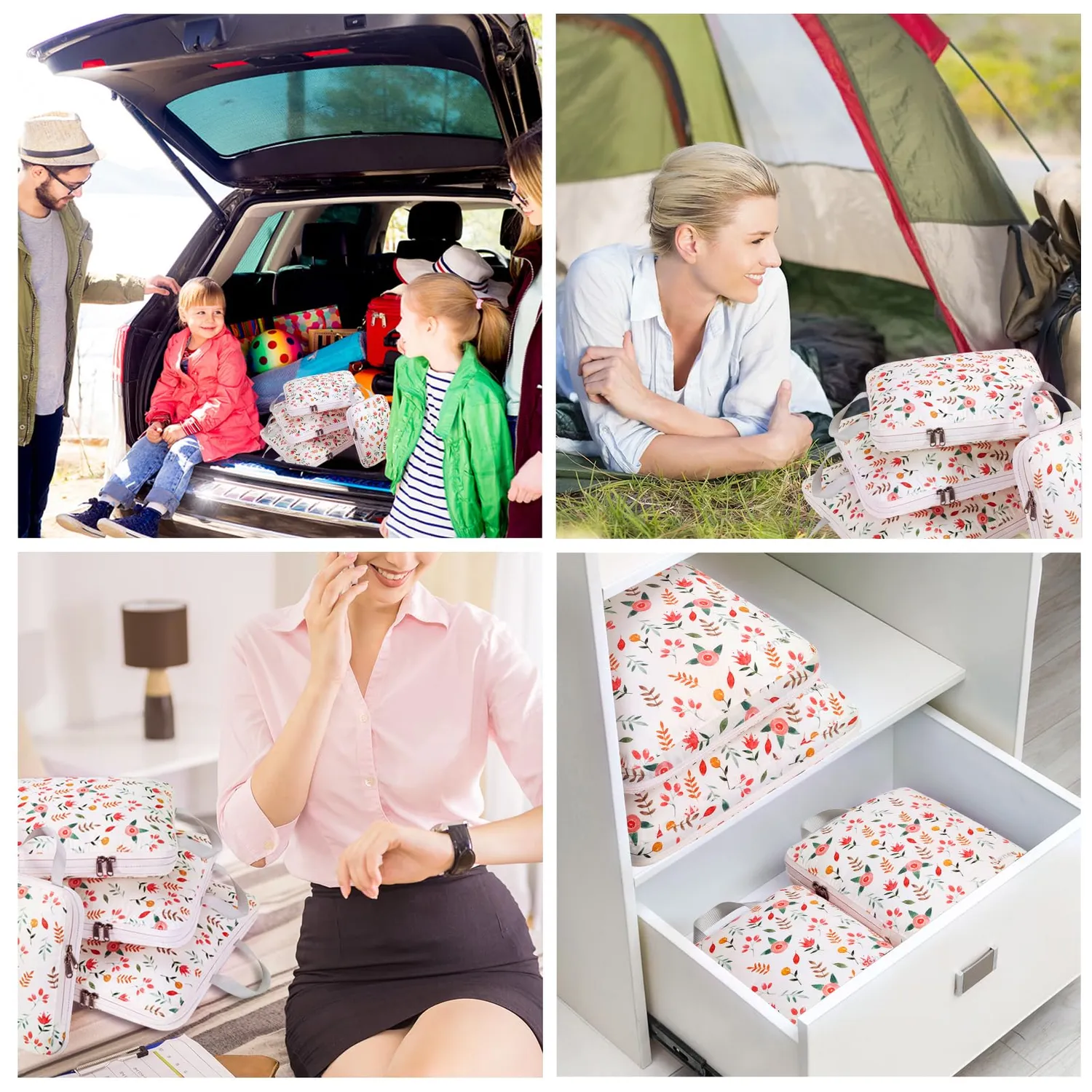Gonex Set 4 Packing Cubes a Compressione