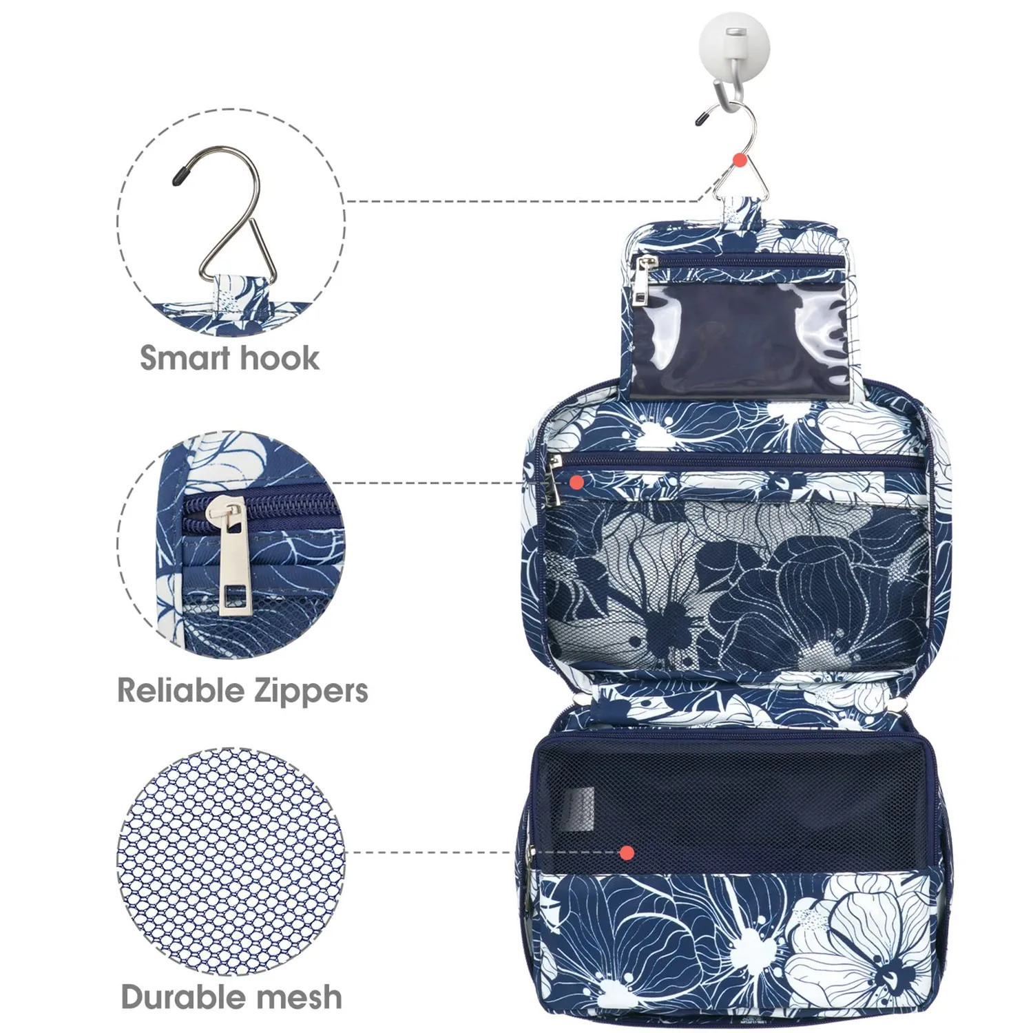 Narwey NW18011114 Beauty Case da Viaggio Appendibile Impermeabile