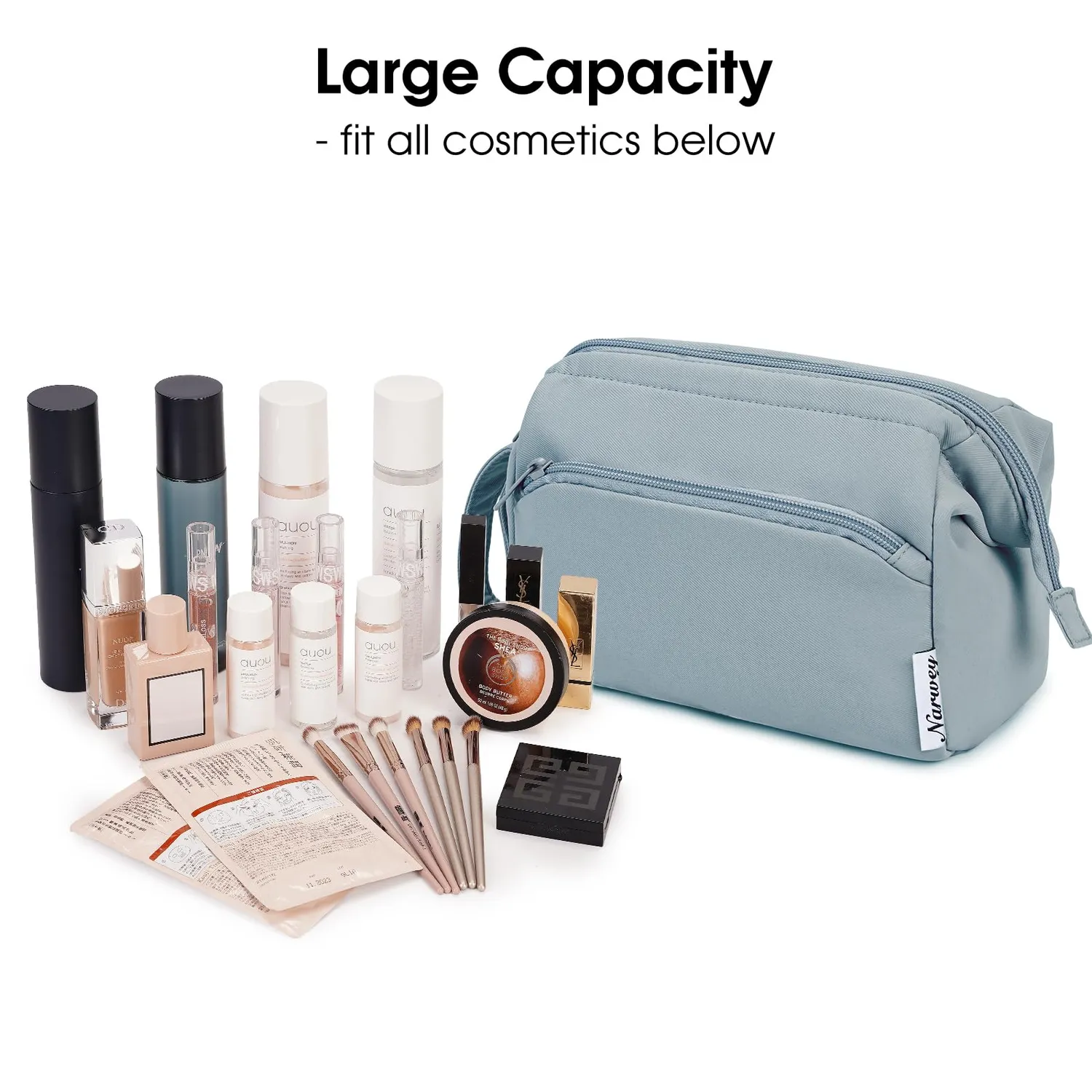 Narwey Wide-open trousse trucco impermeabile