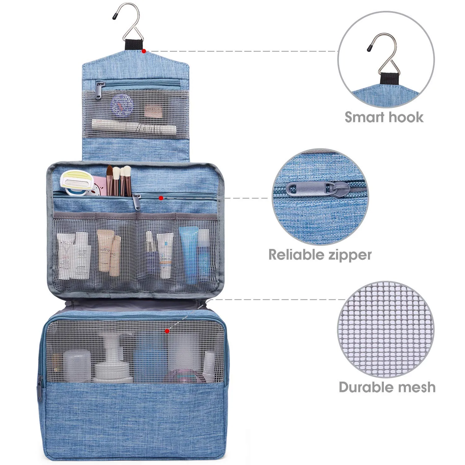 Narwey 18011114 beauty case da viaggio appendibile