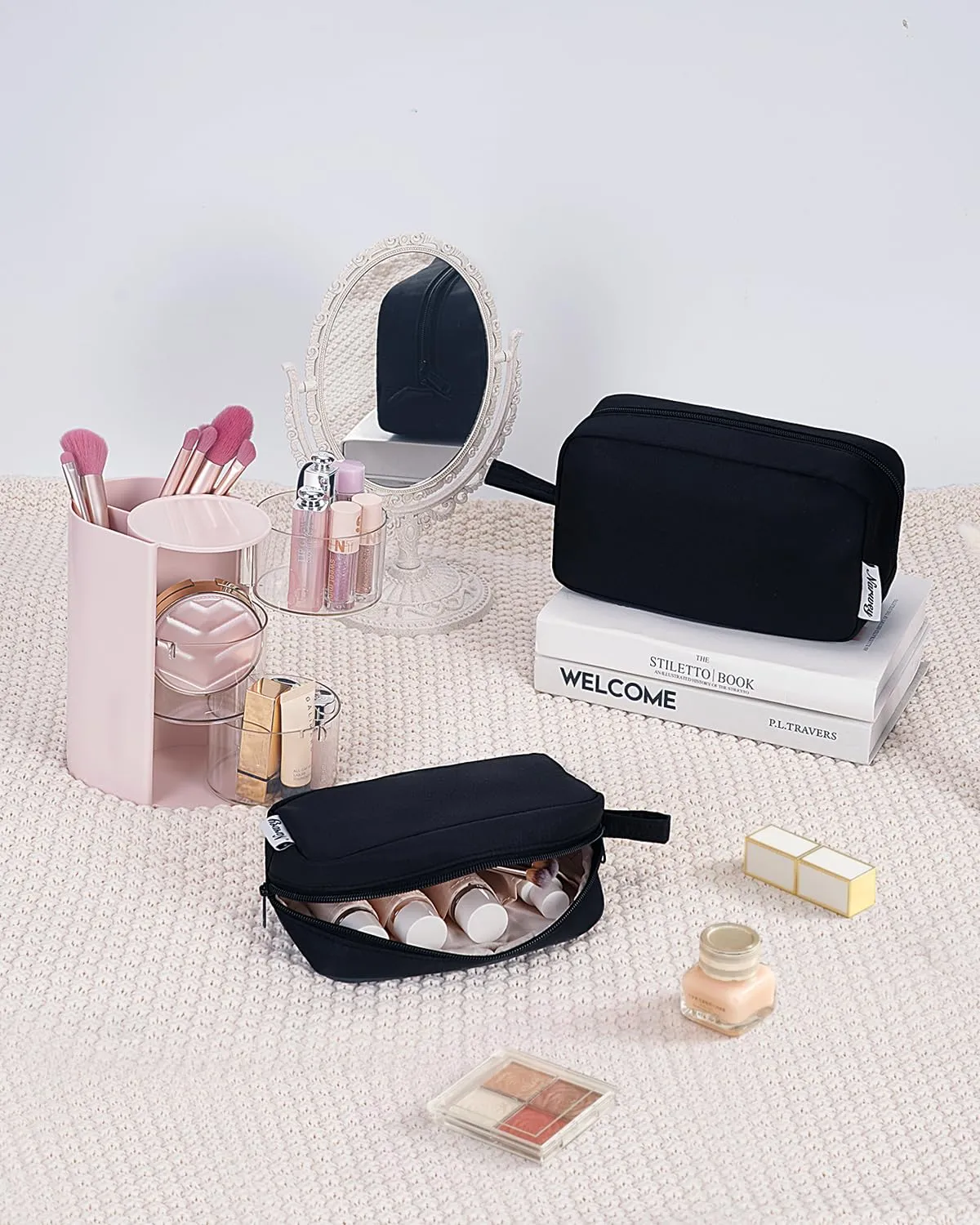Narwey NW5207 Pochette Trucco con Maniglia Idrorepellente