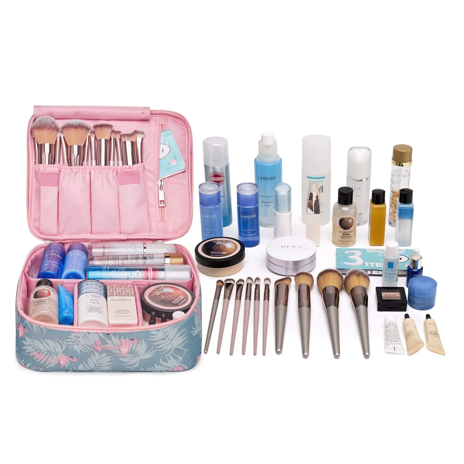 Narwey 5023 Trousse Trucchi da Viaggio con Pennelli