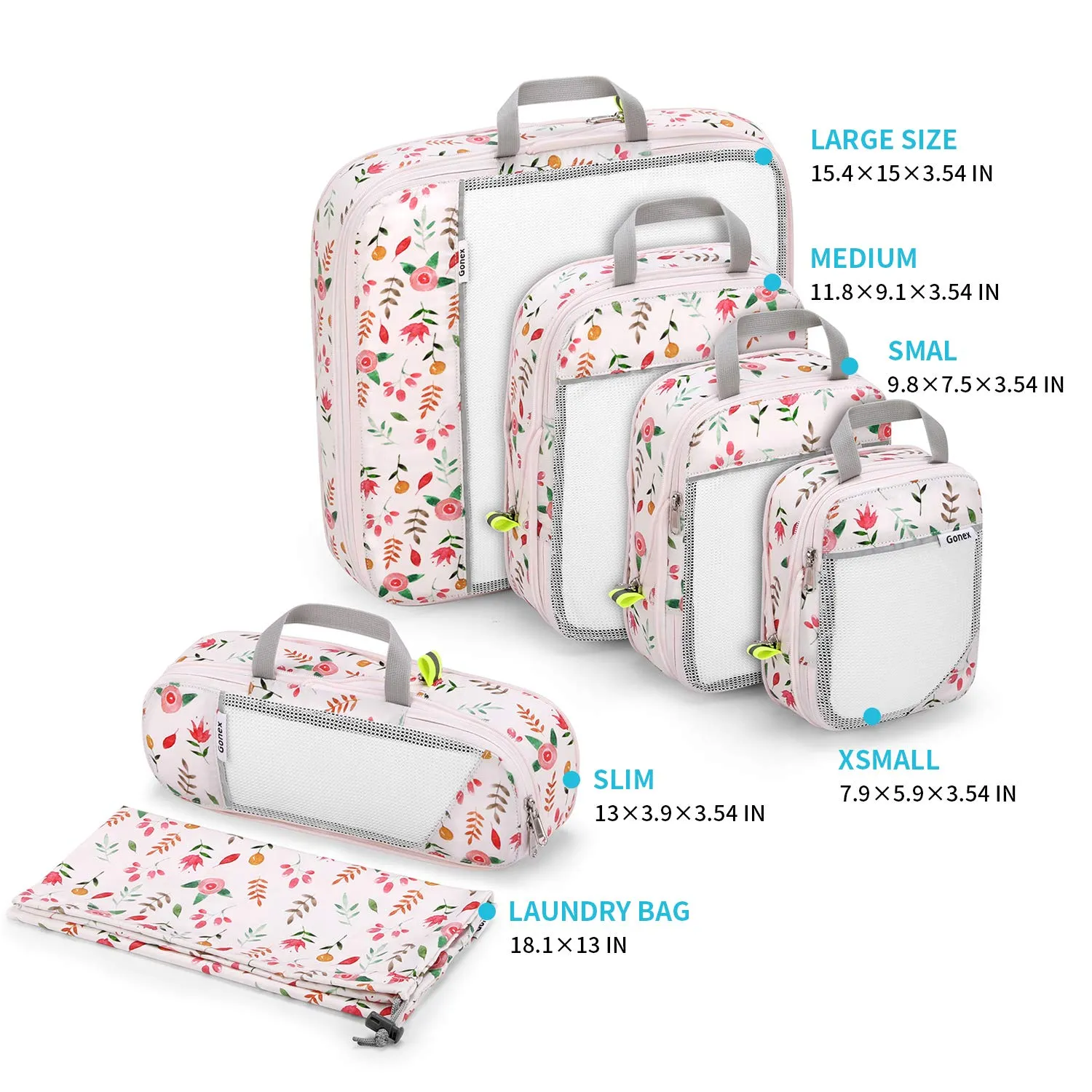 Gonex Floral cubi porta abiti a compressione