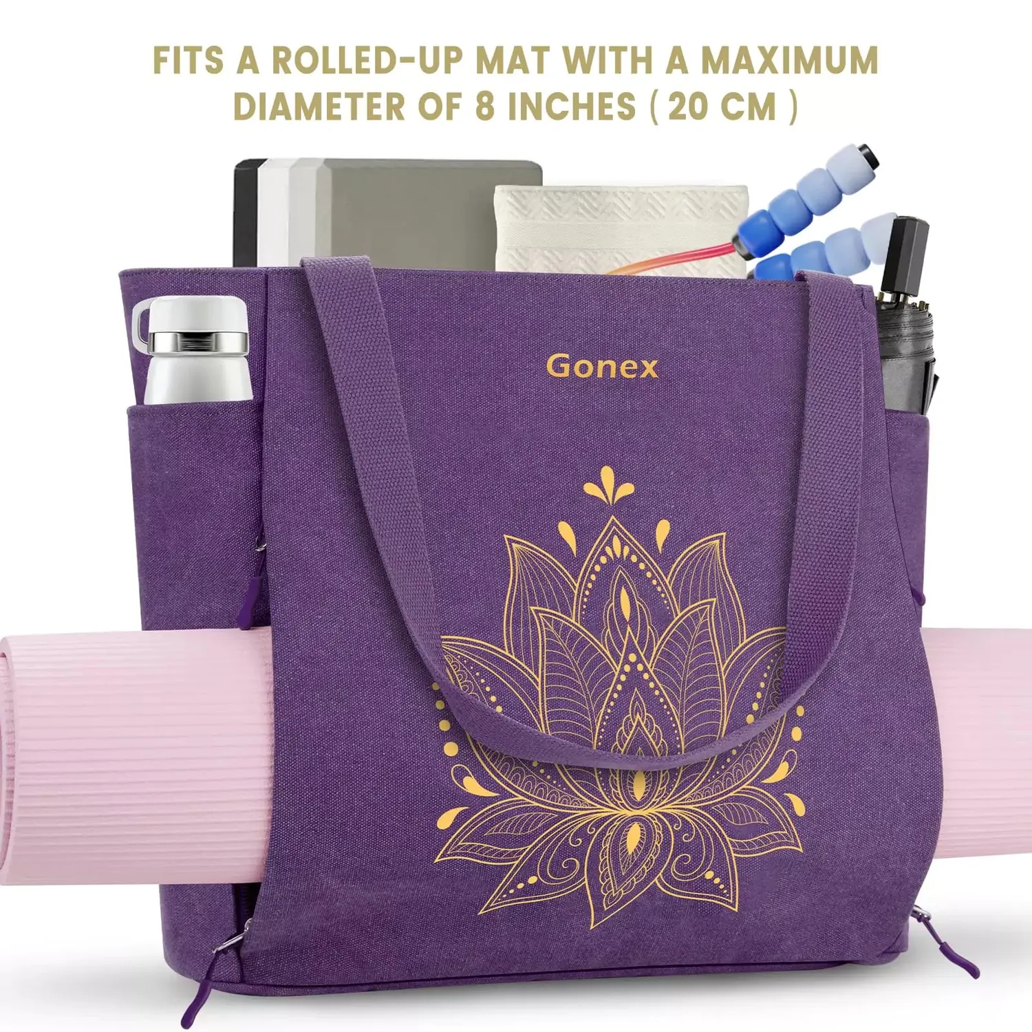 Gonex Borsa Tappetino Yoga con Zip