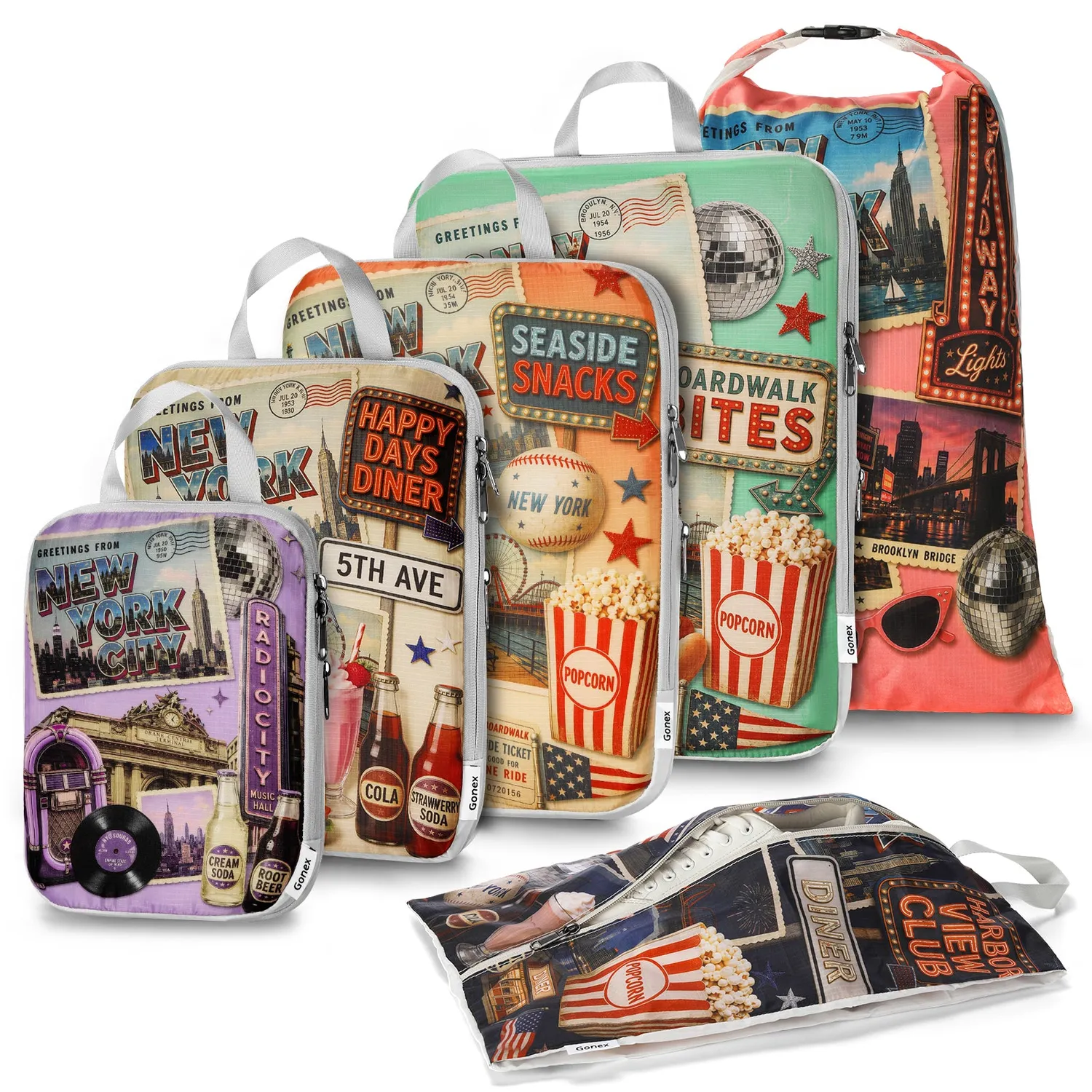 Gonex packing cubes compressione salvaspazio