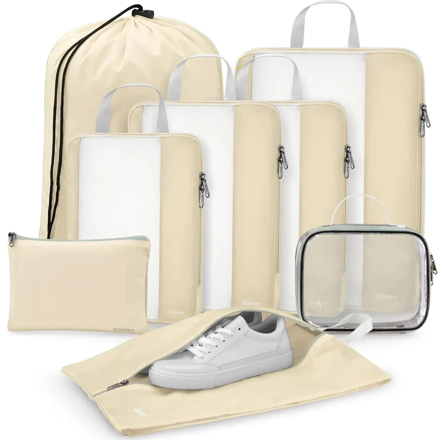 Gonex Compression Packing Cubes Compressione 8 Pezzi