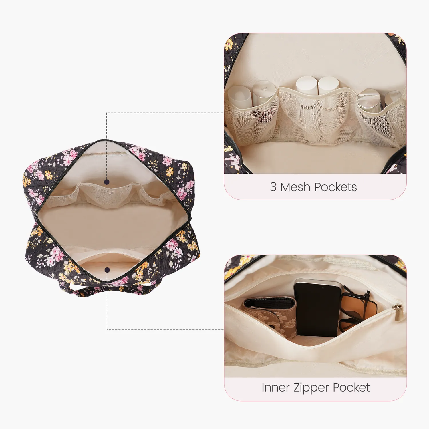 Narwey Borsone Weekender Trapuntato da Donna Floreale