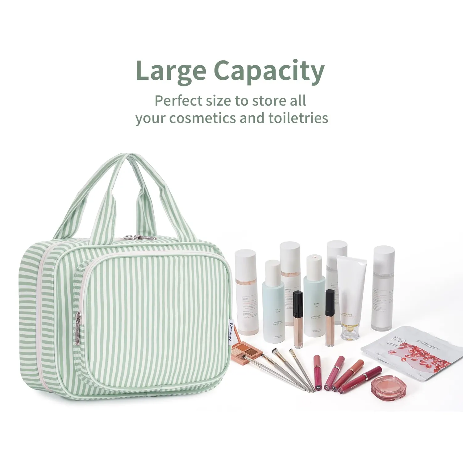 Narwey Striped Travel Toiletry Bag beauty case appeso