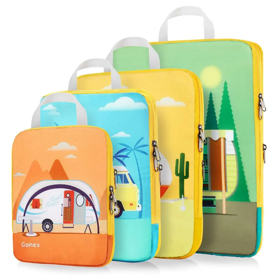 Gonex packing cubes compressione salvaspazio