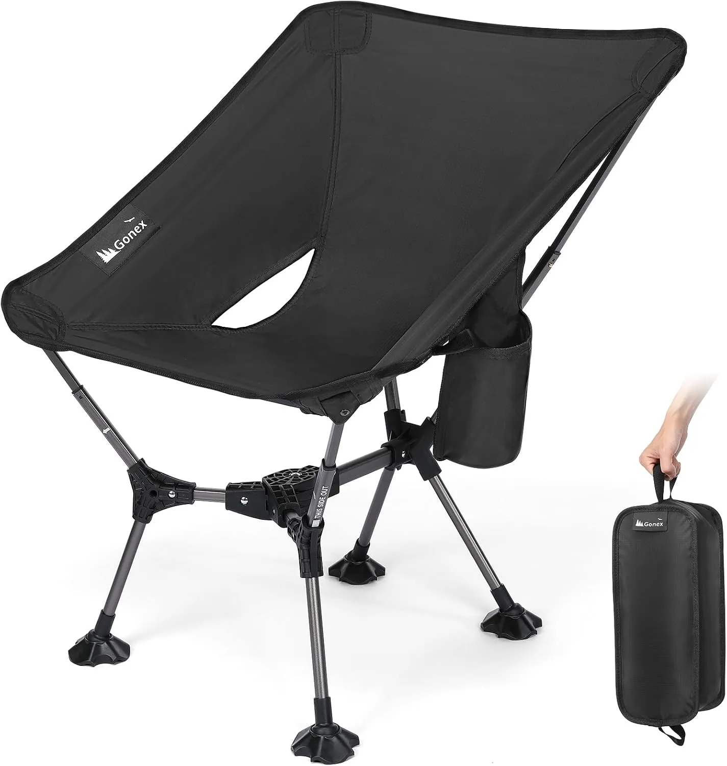 Gonex Sedia Campeggio Schienale Alto 330 lb
