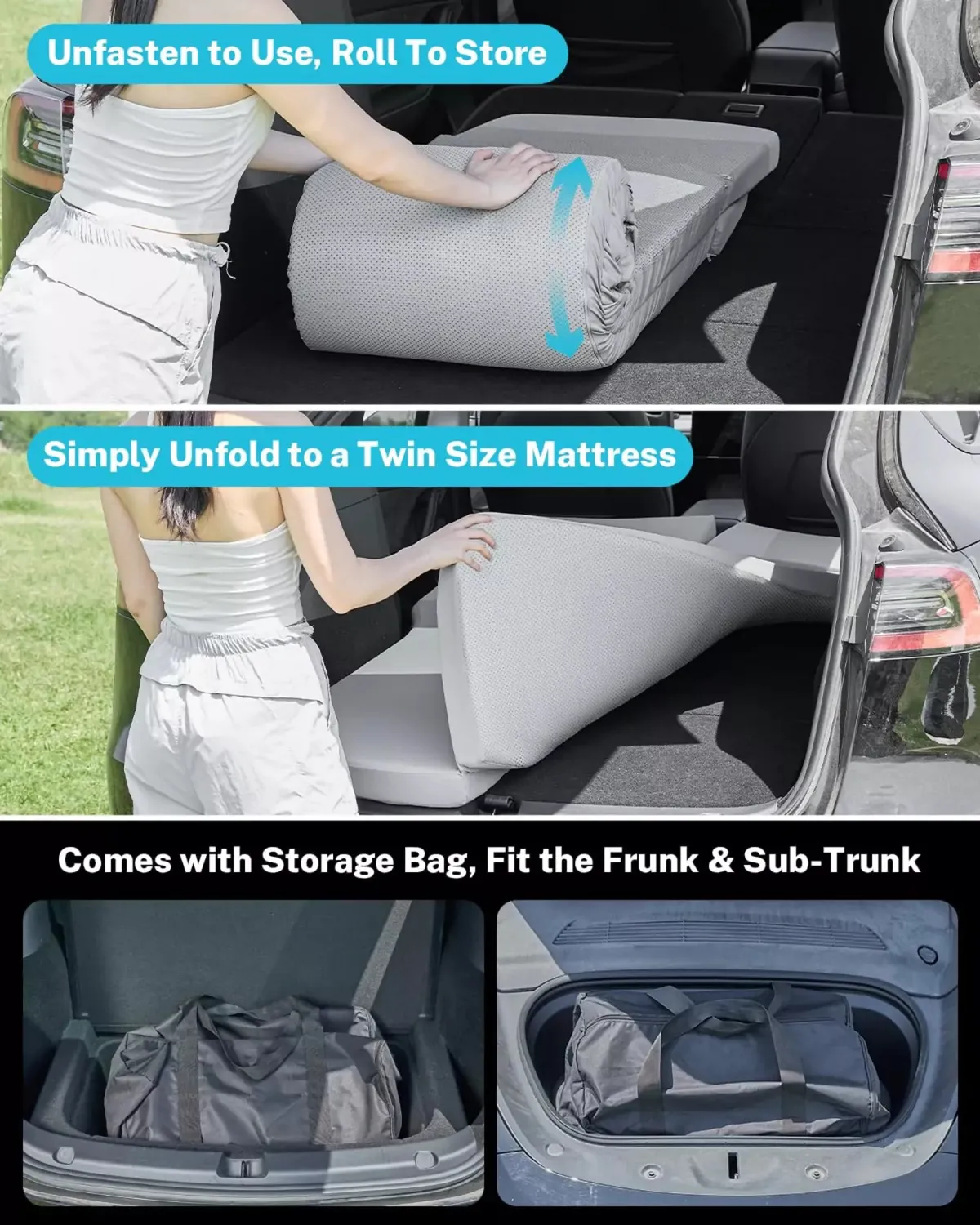Gonex materasso memory foam per Tesla Model Y/3