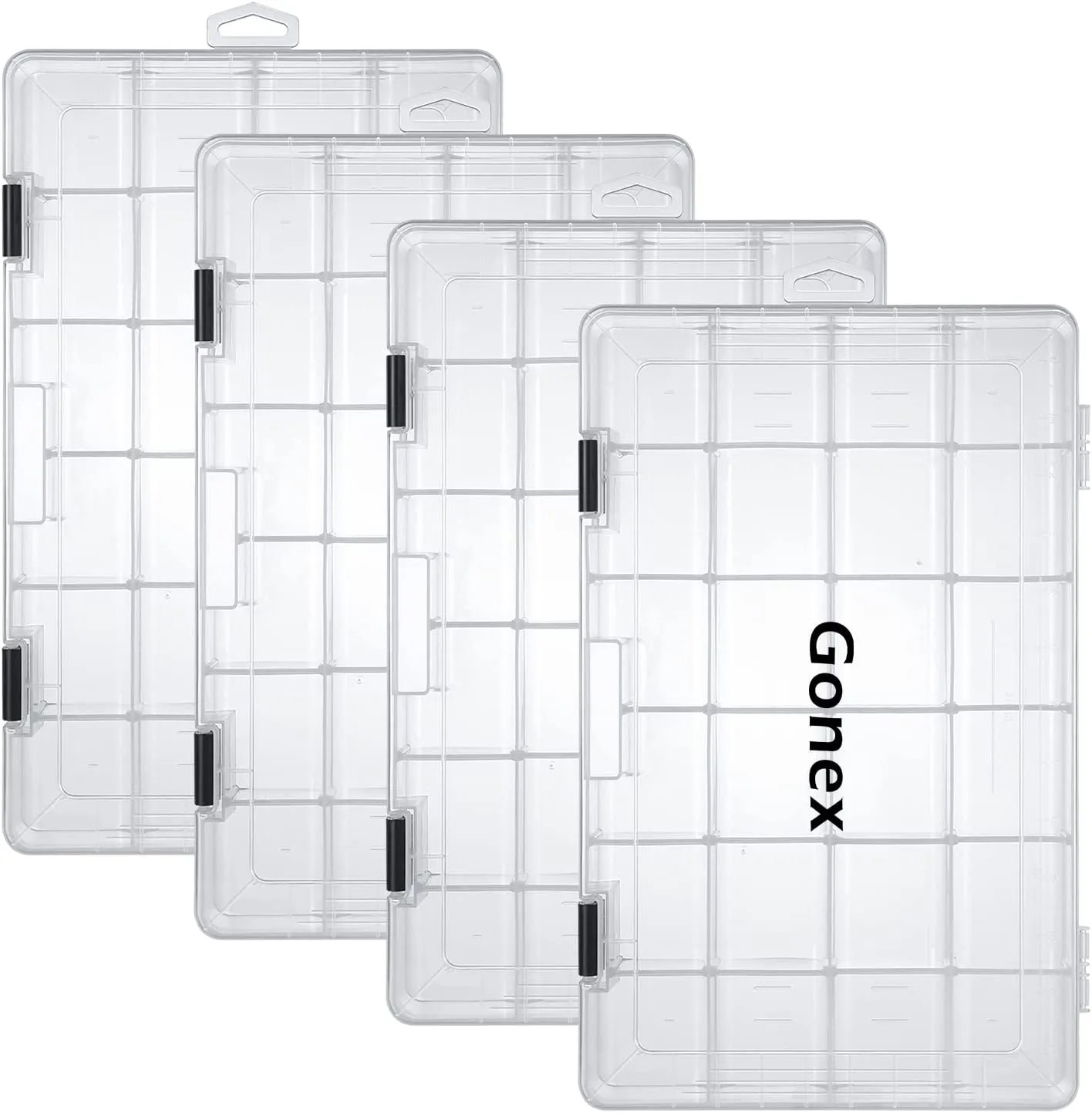 Gonex 3600 Scatola da Pesca Trasparente con Divisori