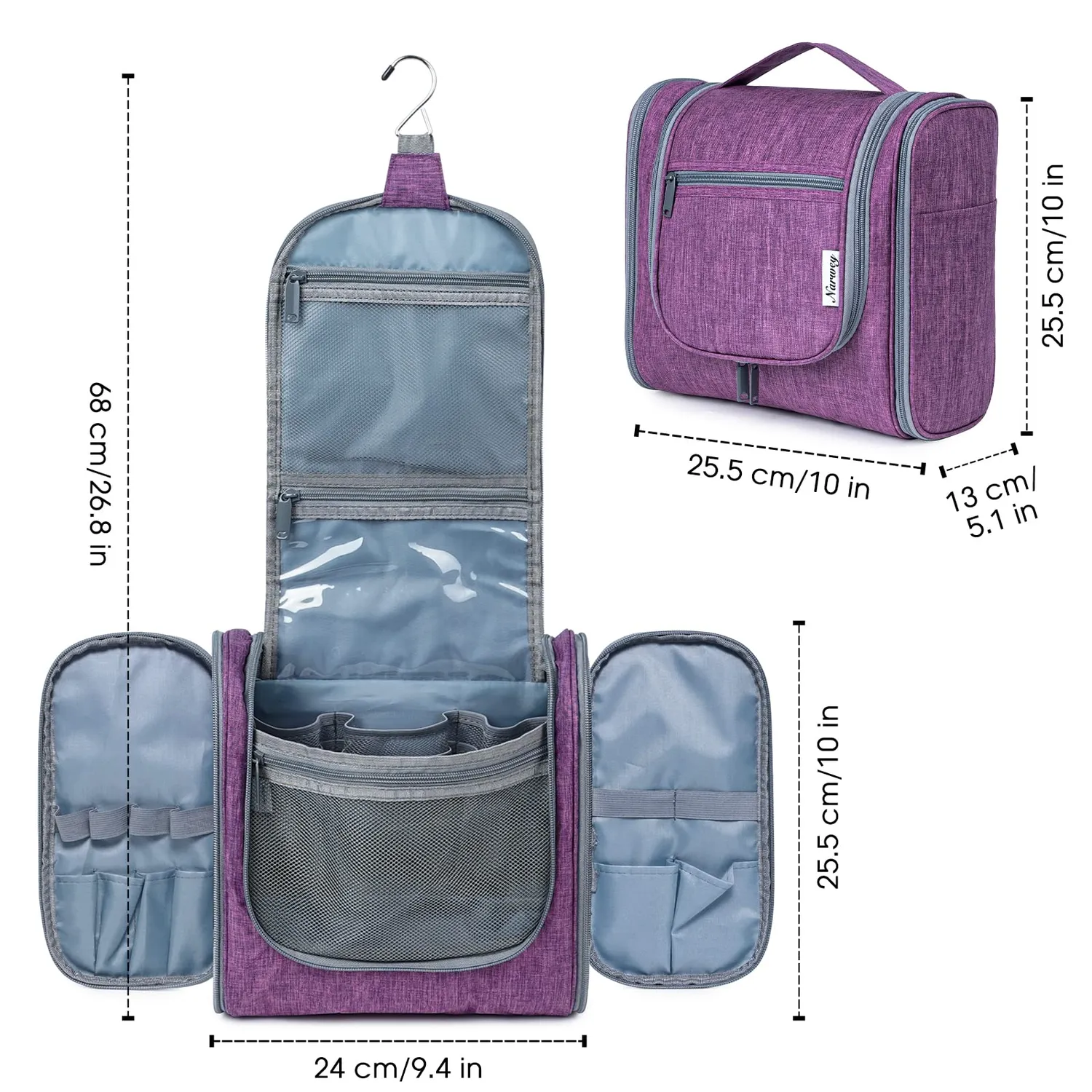 Narwey NW5126 beauty case da viaggio appeso