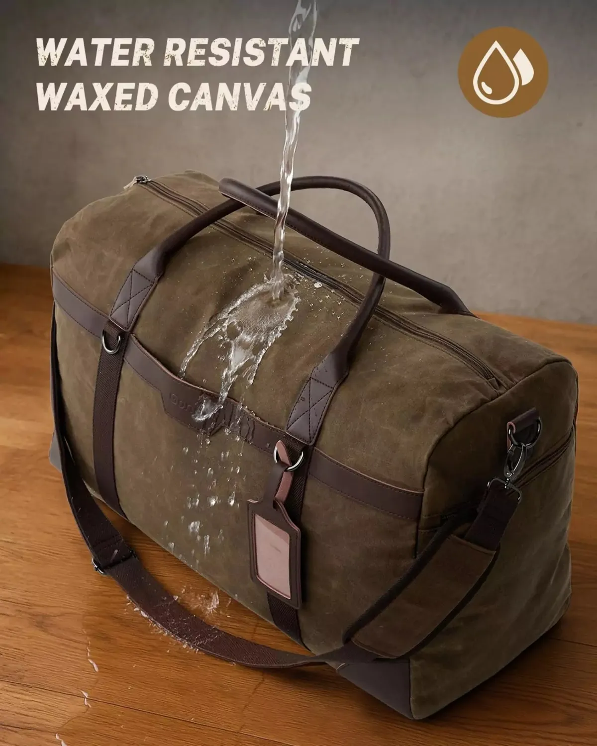 Gonex Waxed Canvas 55L borsone tasca scarpe