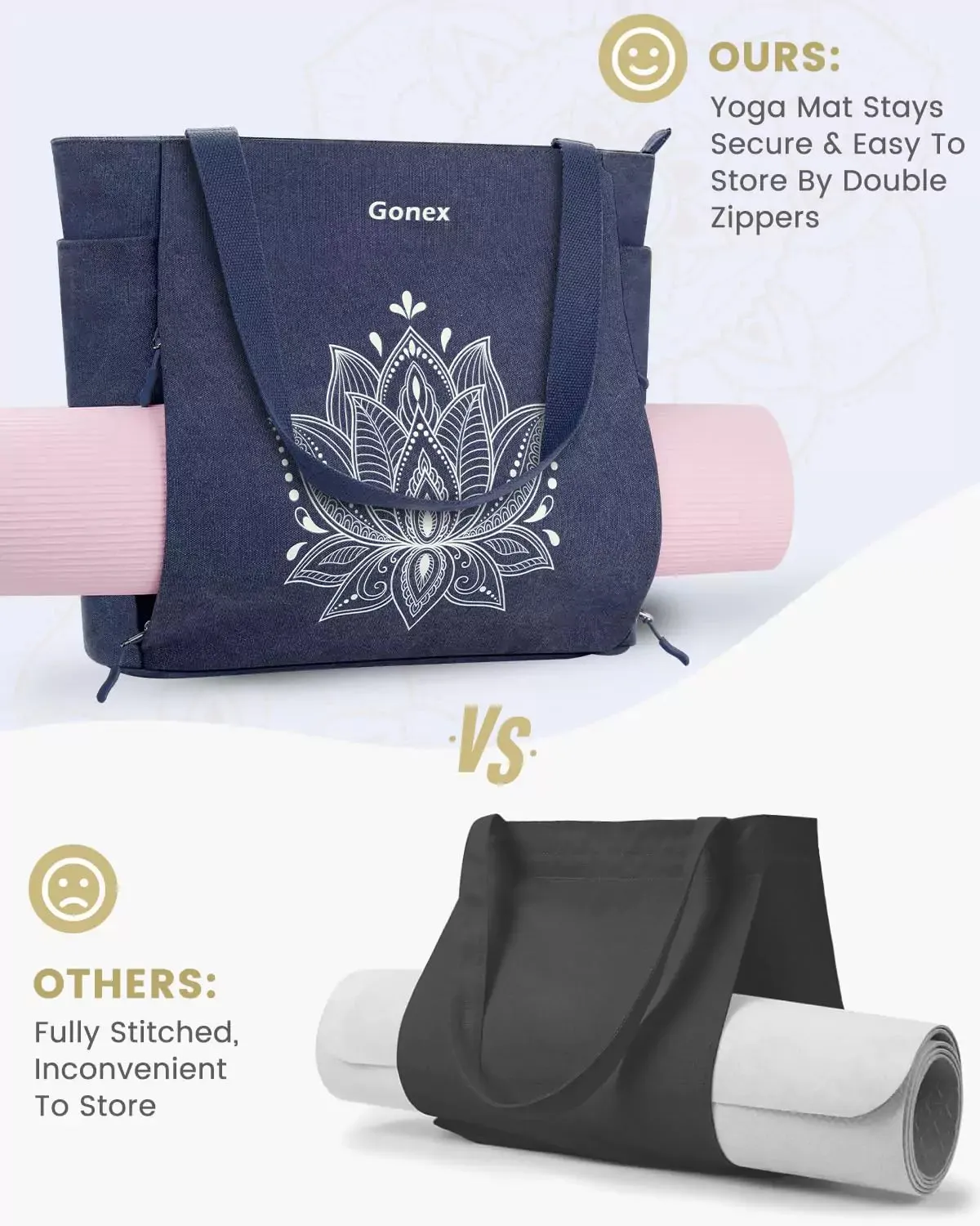 Gonex Borsa Tappetino Yoga con Zip