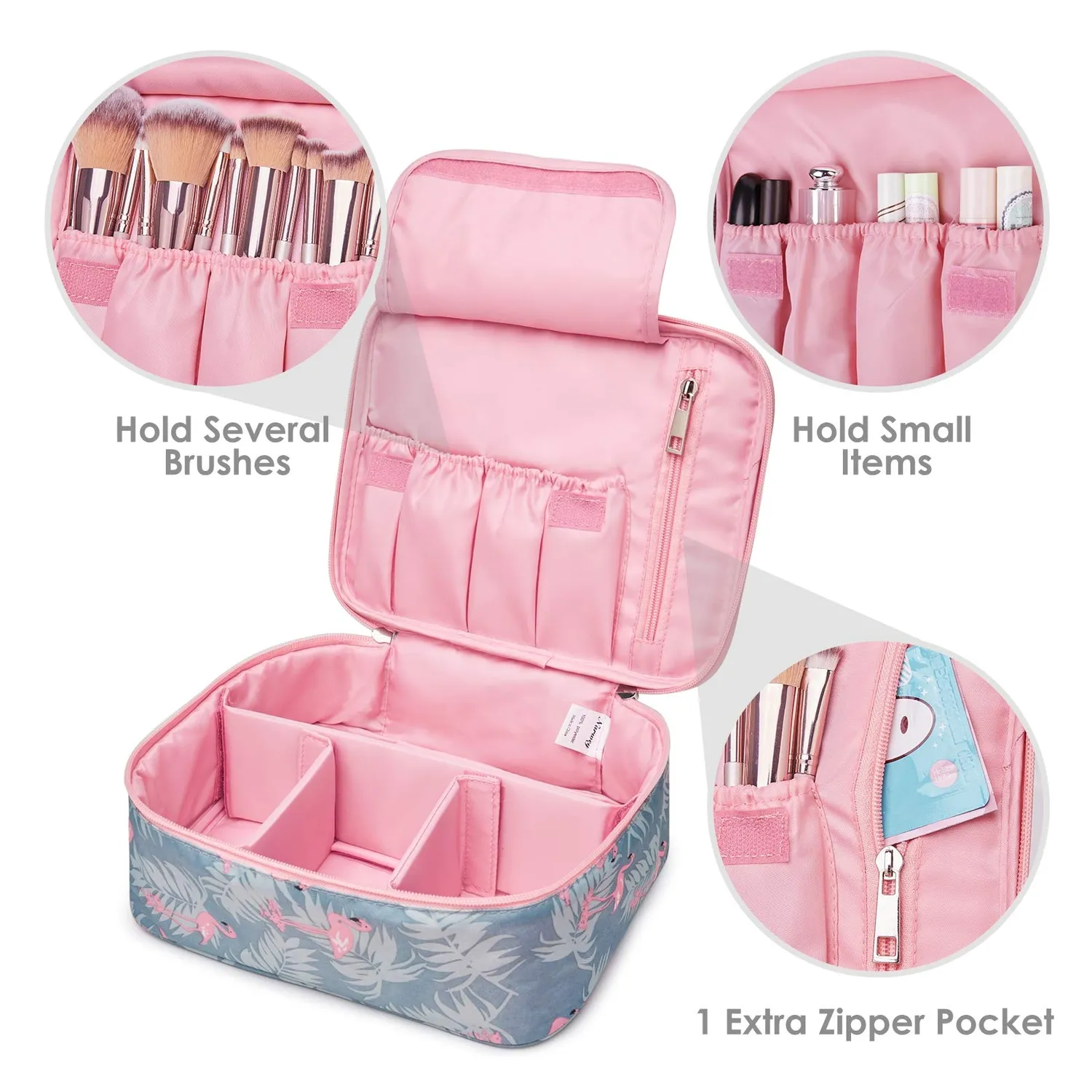 Narwey 5023 Trousse Trucchi da Viaggio con Pennelli
