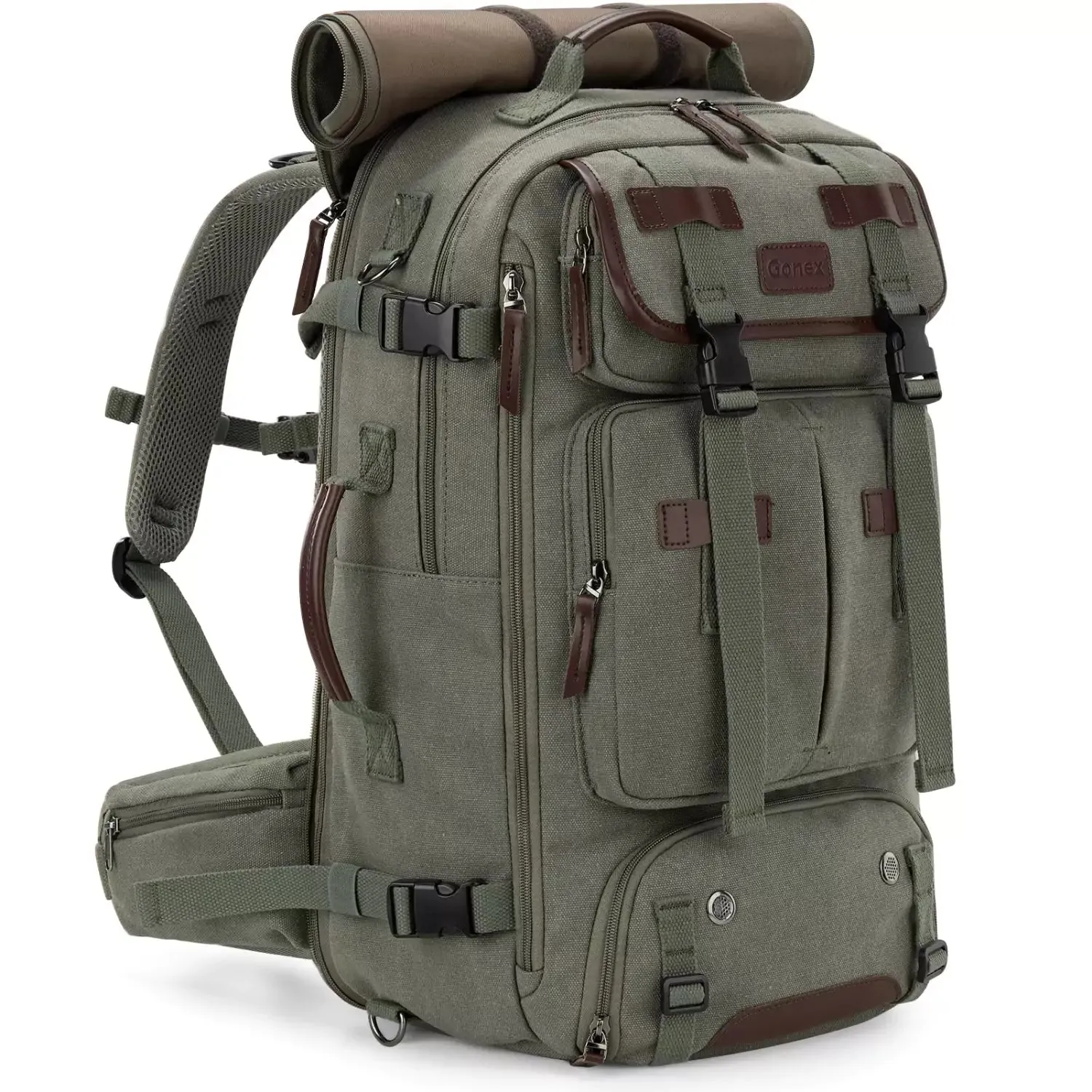 Gonex Vintage Canvas Backpack zaino viaggio 3 in 1