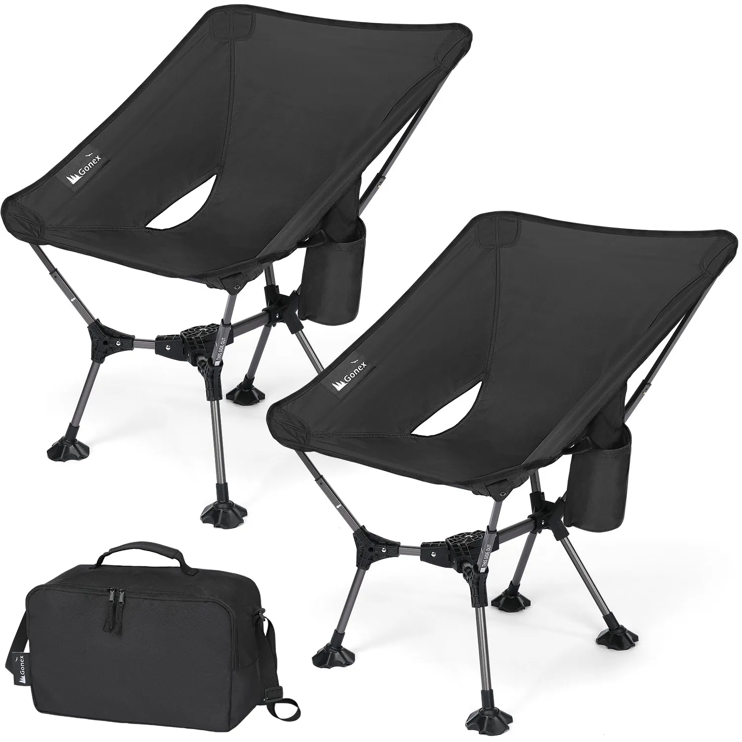 Gonex Sedia Campeggio Schienale Alto 330 lb