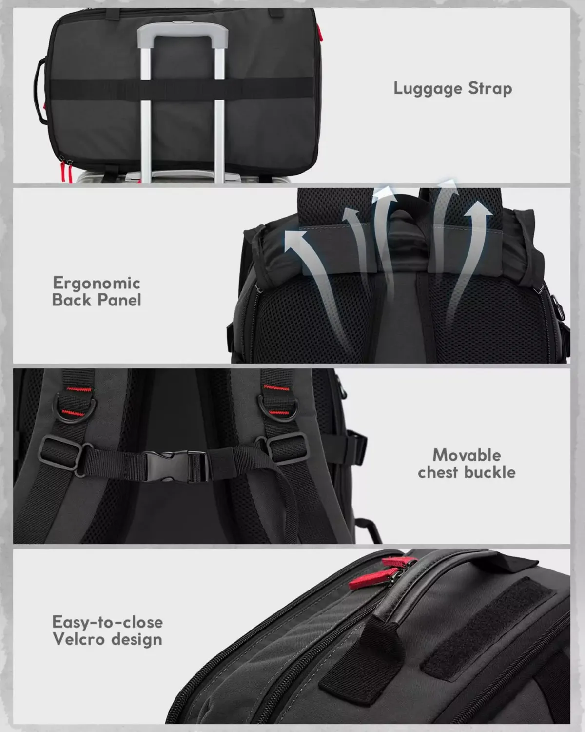 Gonex Zaino da Viaggio 45L Espandibile