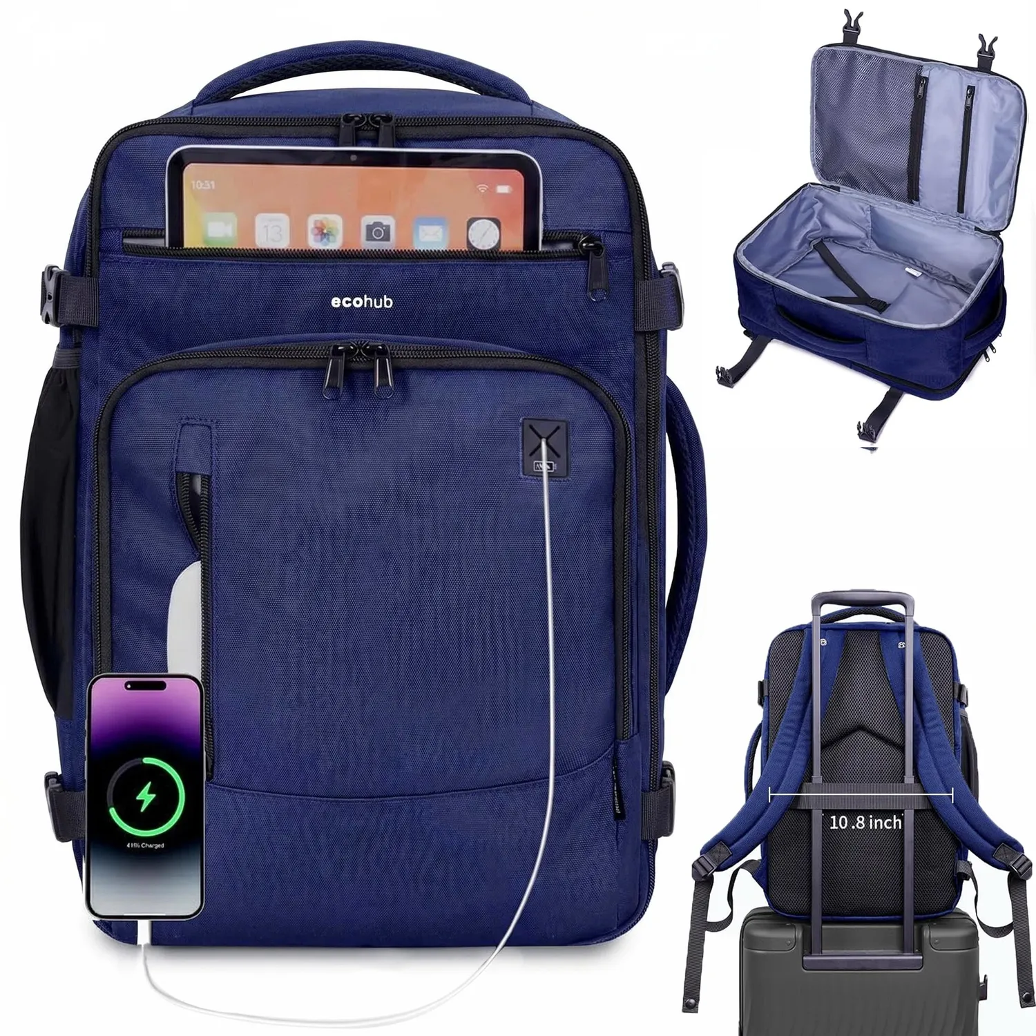 Narwey Zaino Cabina Laptop 15,6 Pollici 25L 16 Tasche