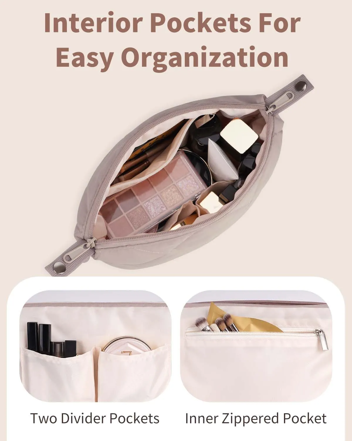 Narwey trousse trapuntata puffy ampia apertura