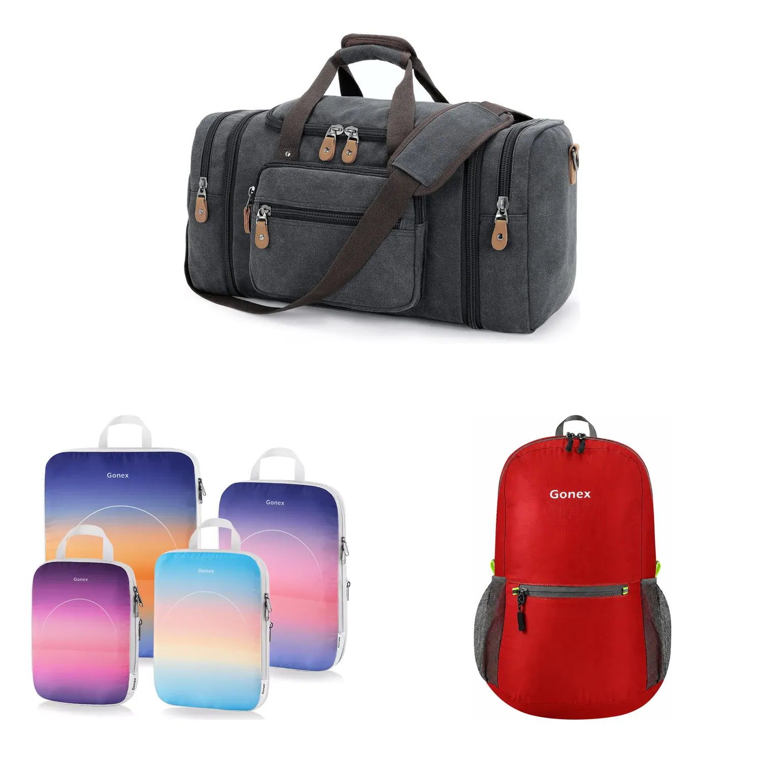 Gonex Business Travel set borsoni viaggio 60L+20L