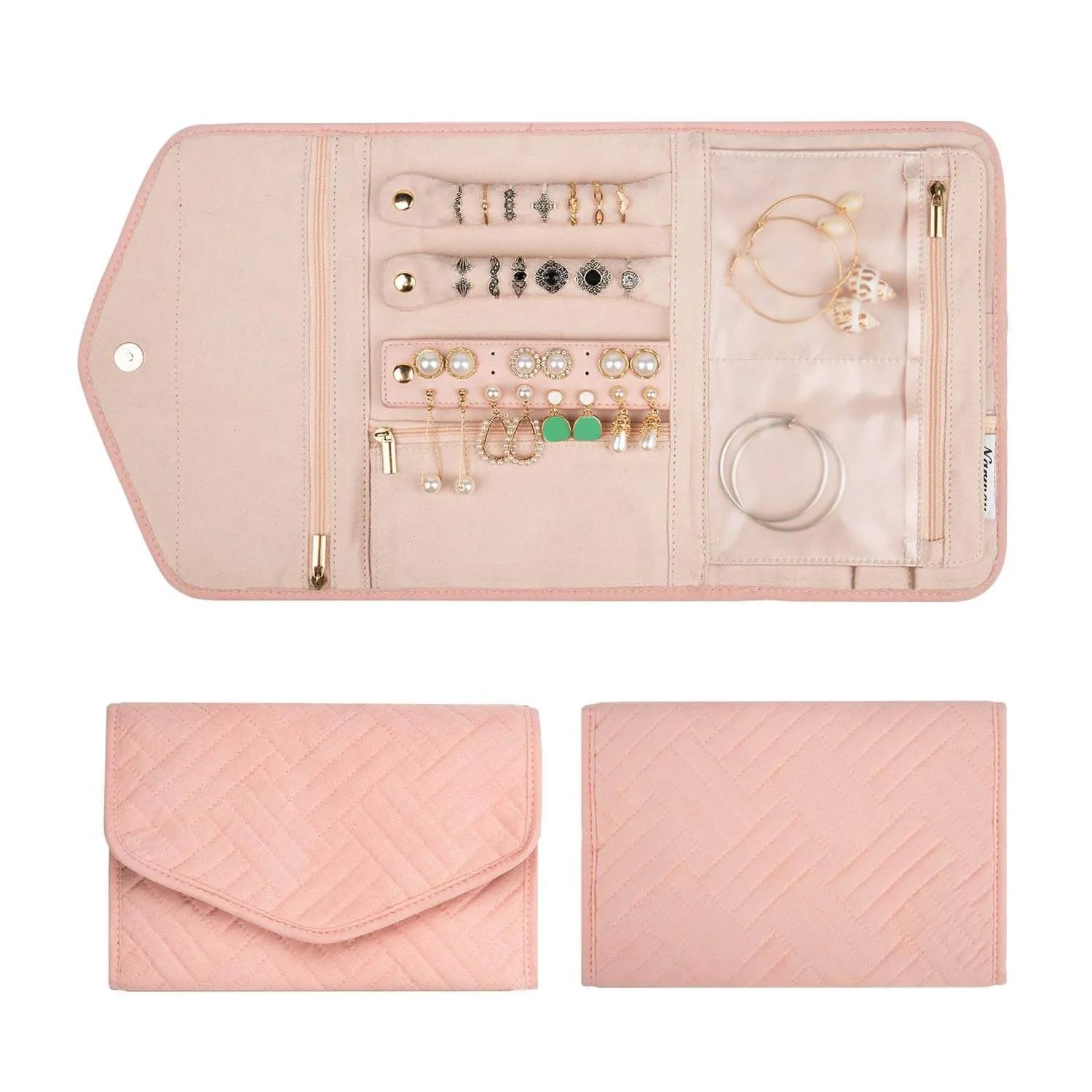 Narwey 5029 organizer gioielli arrotolabile cotone