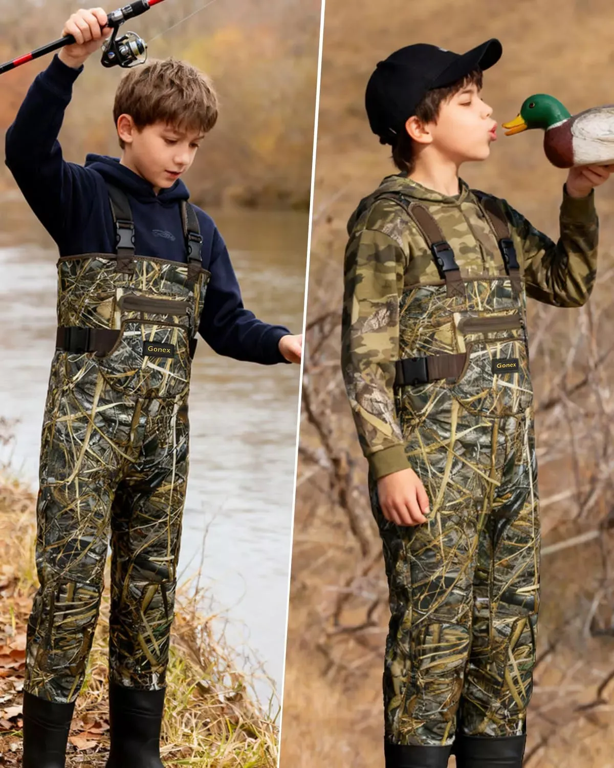 Gonex waders pesca bambini neoprene 4 mm