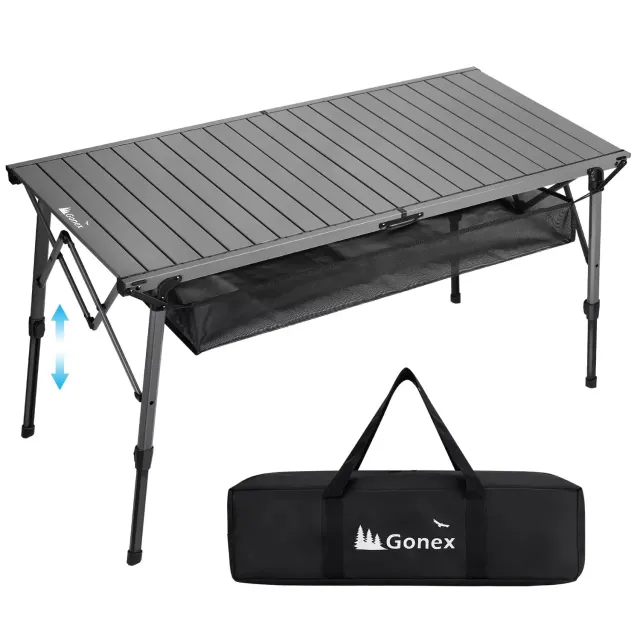 Gonex 50" tavolo campeggio alluminio regolabile
