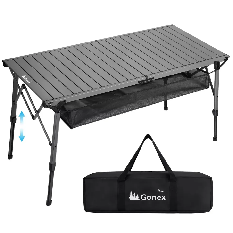 Gonex 50" tavolo campeggio alluminio regolabile