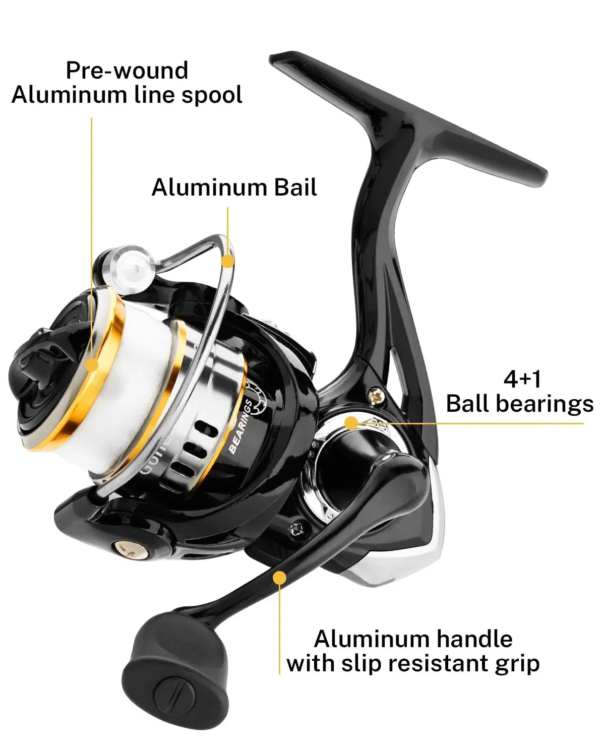 Gonex kit ice fishing canna ghiaccio con accessori