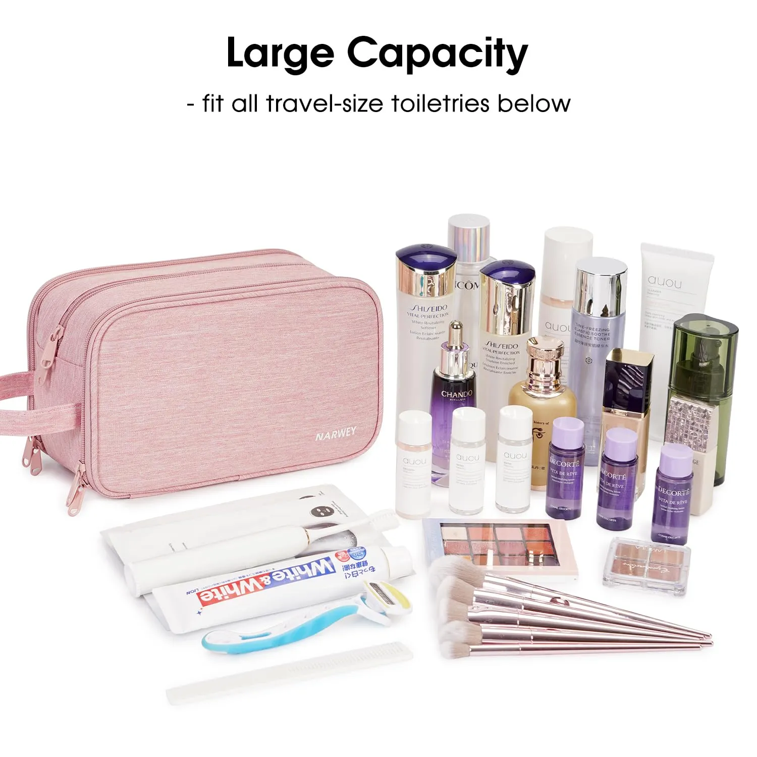 Narwey NW5205 beauty dopp kit nylon 25 cm bagnato-asciutto