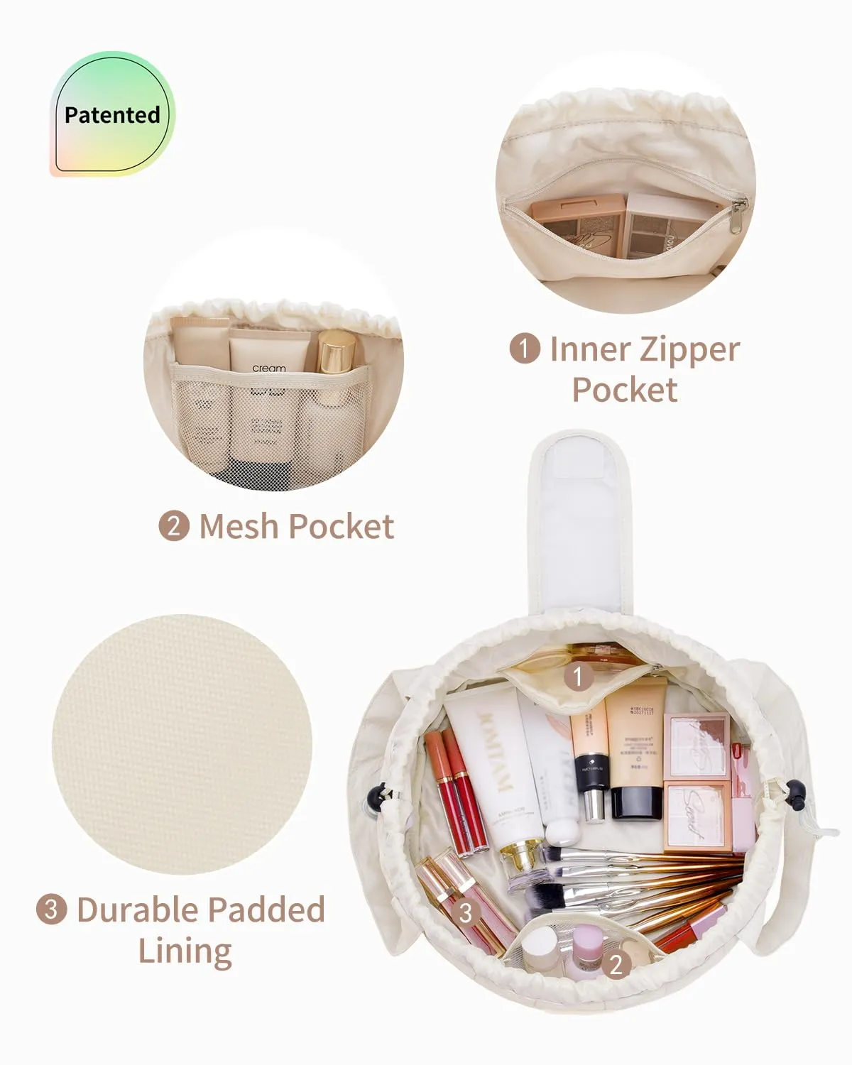 Narwey Lay Flat trousse cosmetici grande