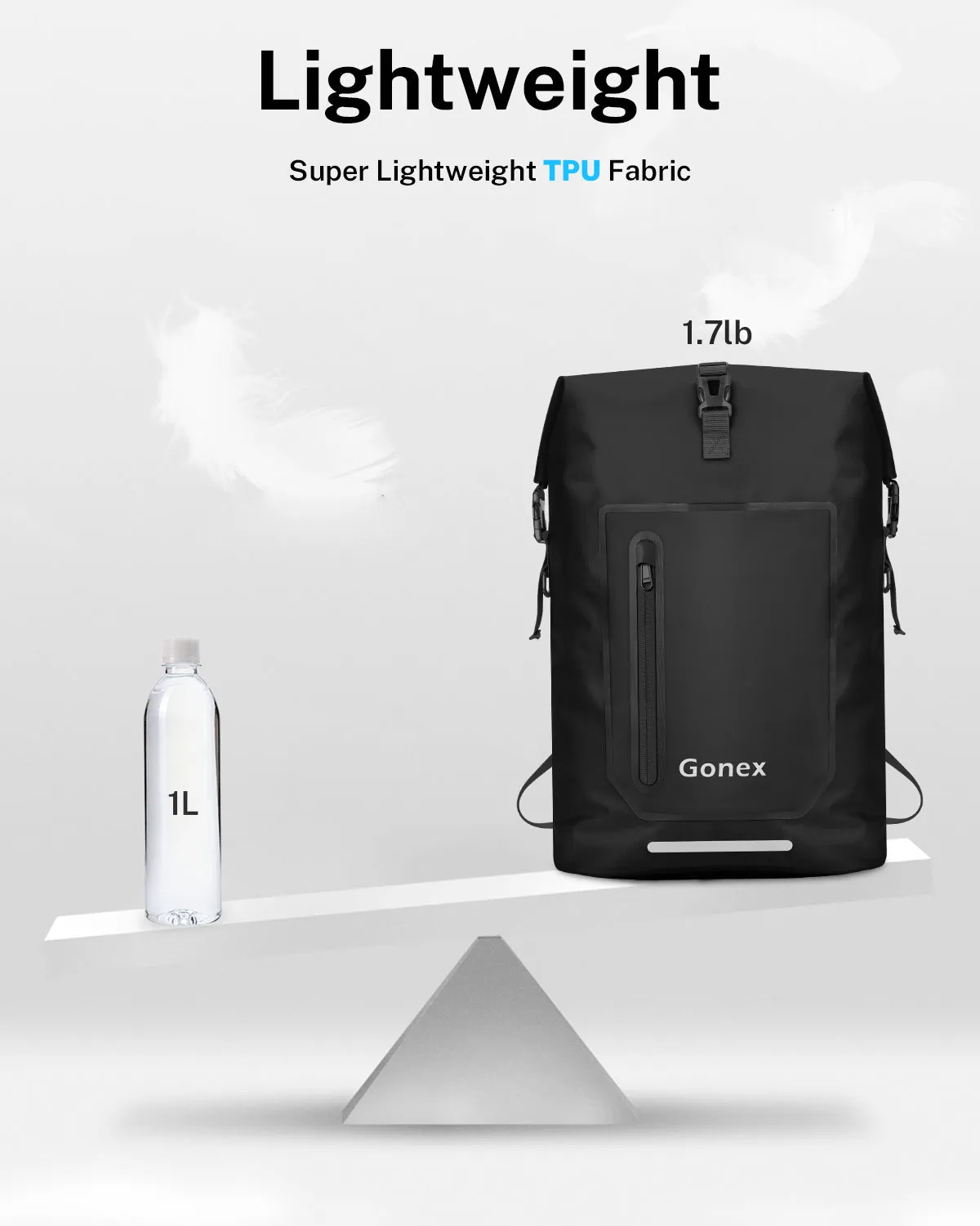 Gonex 35L Ultralight Waterproof TPU Dry Bag zaino stagno