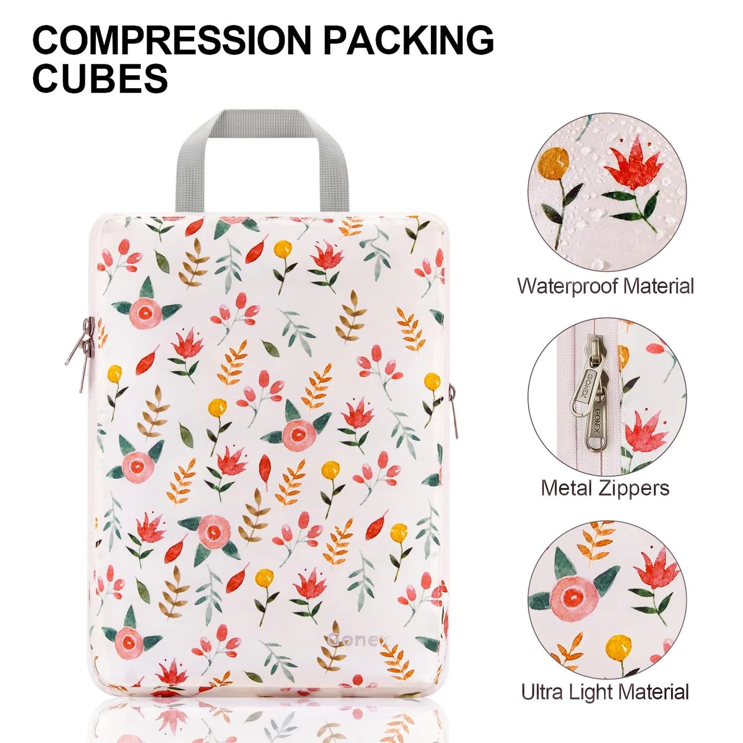 Gonex Set 4 Packing Cubes a Compressione
