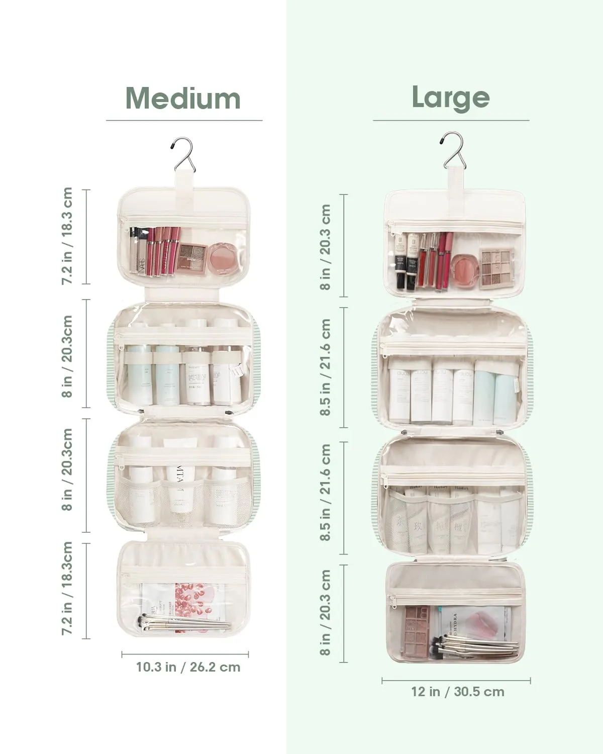 Narwey Striped Travel Toiletry Bag beauty case appeso
