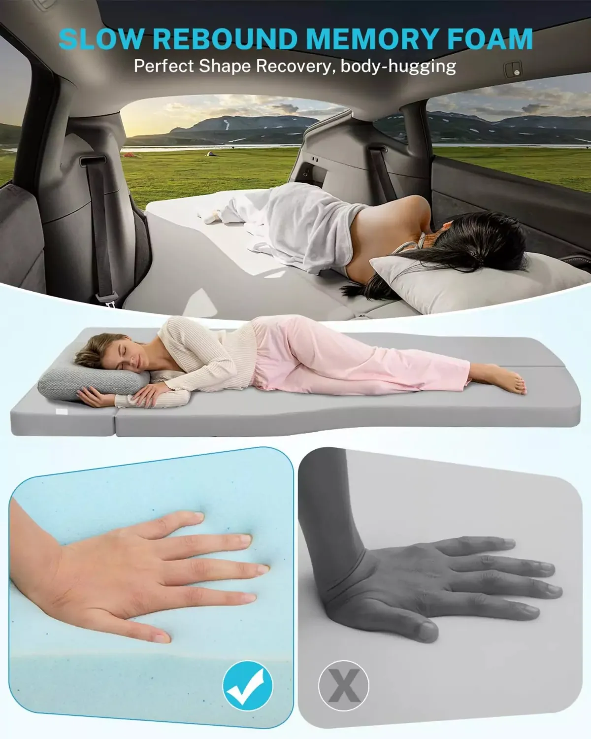 Gonex materasso memory foam per Tesla Model Y/3