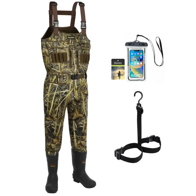 Gonex 4.5mm waders caccia neoprene con stivali