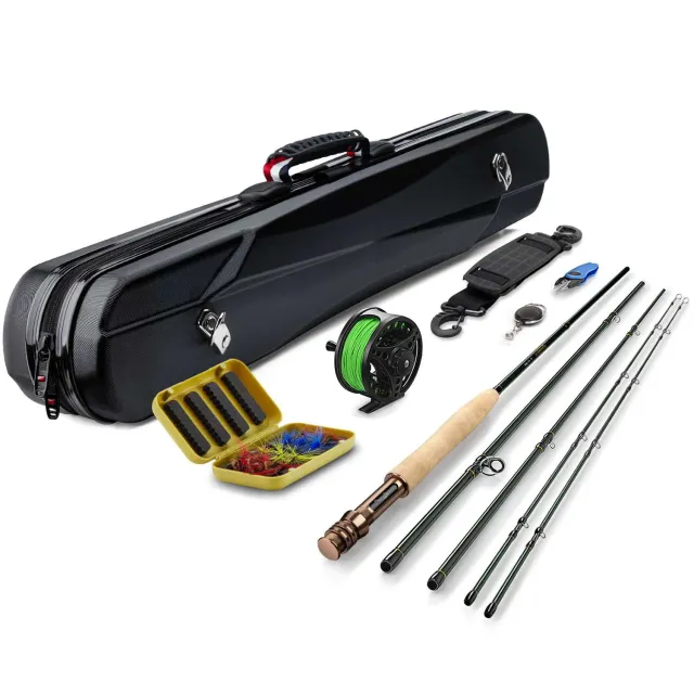 Gonex kit pesca a mosca canna 8ft con mulinello