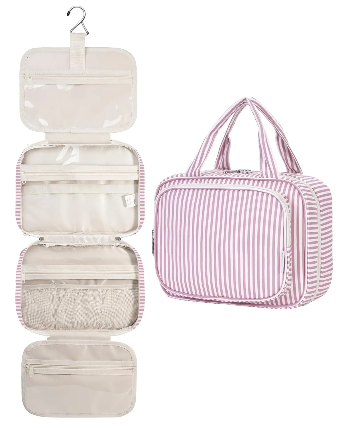 Narwey Striped Travel Toiletry Bag beauty case appeso