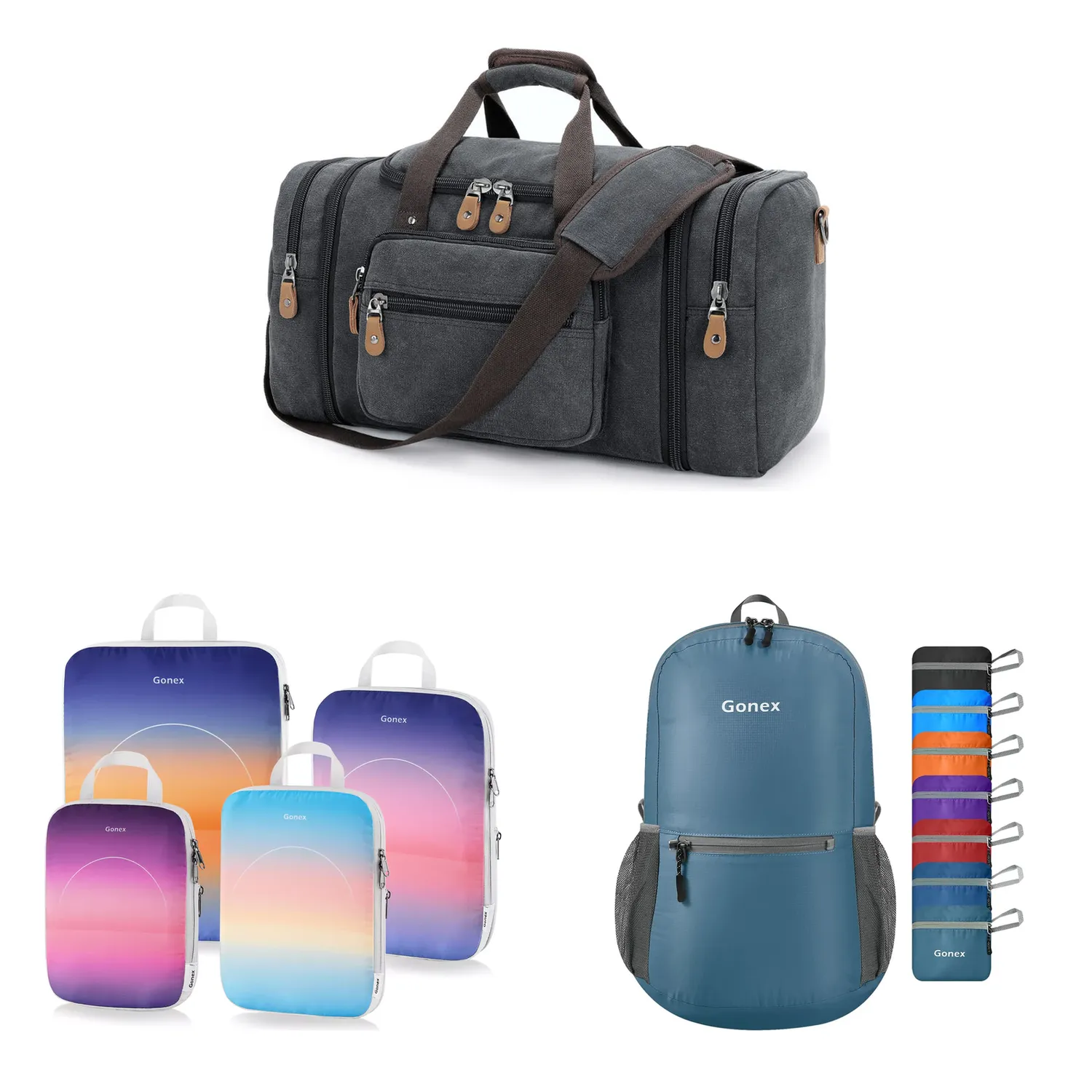 Gonex Business Travel set borsoni viaggio 60L+20L